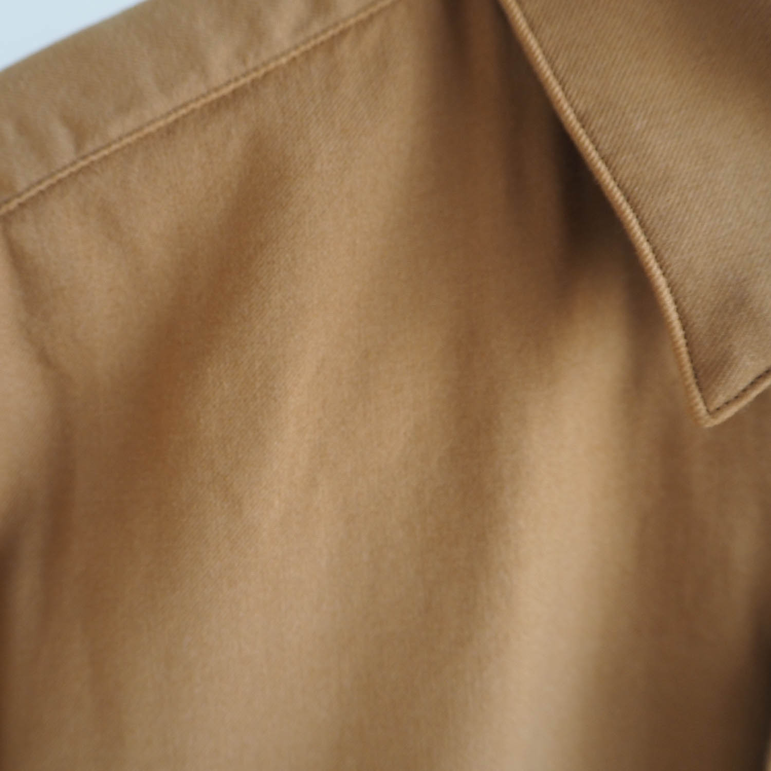 S H エスエイチ REGULAR COLLAR SHIRT レギュラーカラーシャツ WOOL GARMENT DYE ウールガーメントダイ TAN タン