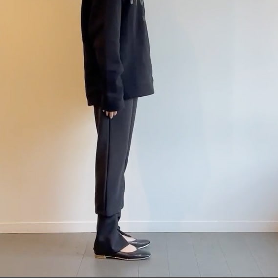 FANTASTICDAYS WOMENS ファンタスティックデイズ ウィメンズ PLIE ジャージースリットパンツ ブラック