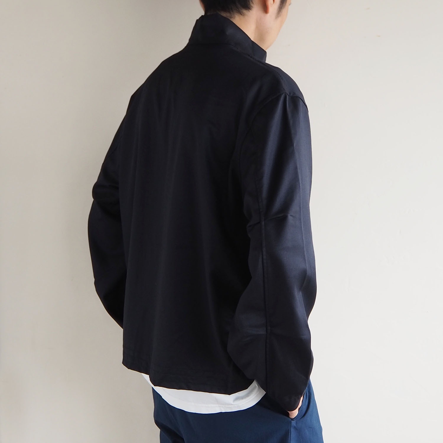 SH エスエイチ FLIGHT SHIRT (WOOL) フライトシャツ ウール素材 ネイビー