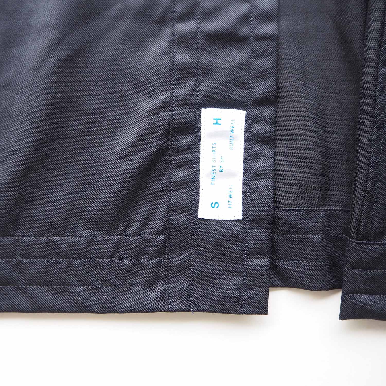 SH エスエイチ FLIGHT SHIRT (WOOL) フライトシャツ ウール素材 ネイビー