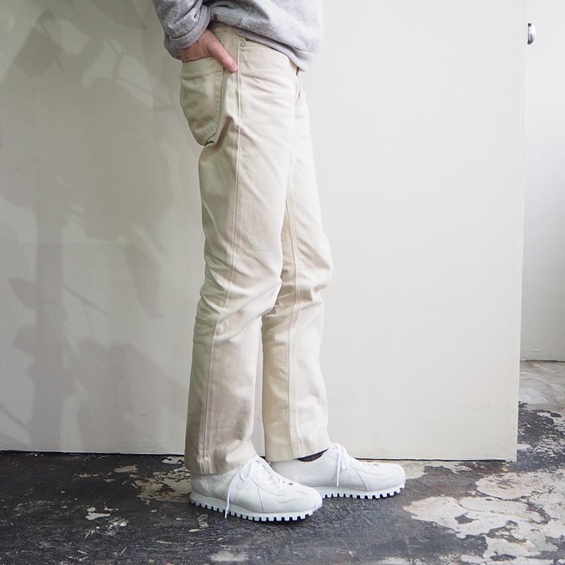 NARROW STRAIGHT BOTANICAL JEANS ECRU MENS ナローストレートデニム エクリュ メンズ