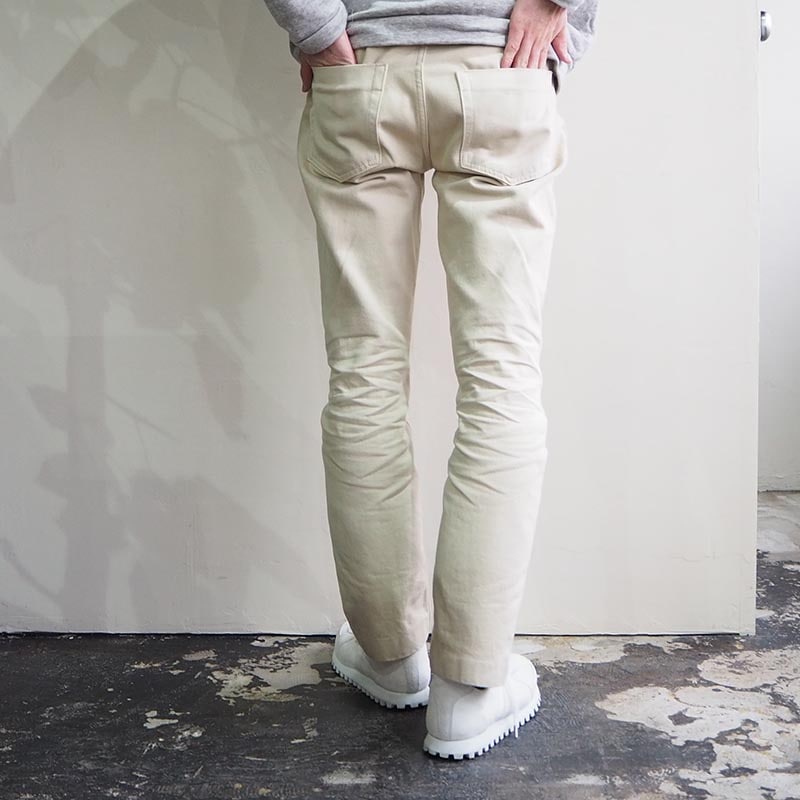 NARROW STRAIGHT BOTANICAL JEANS ECRU MENS ナローストレートデニム エクリュ メンズ