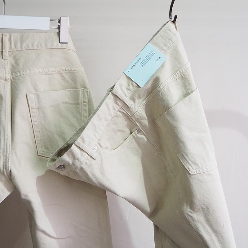 NARROW STRAIGHT BOTANICAL JEANS ECRU MENS ナローストレートデニム エクリュ メンズ