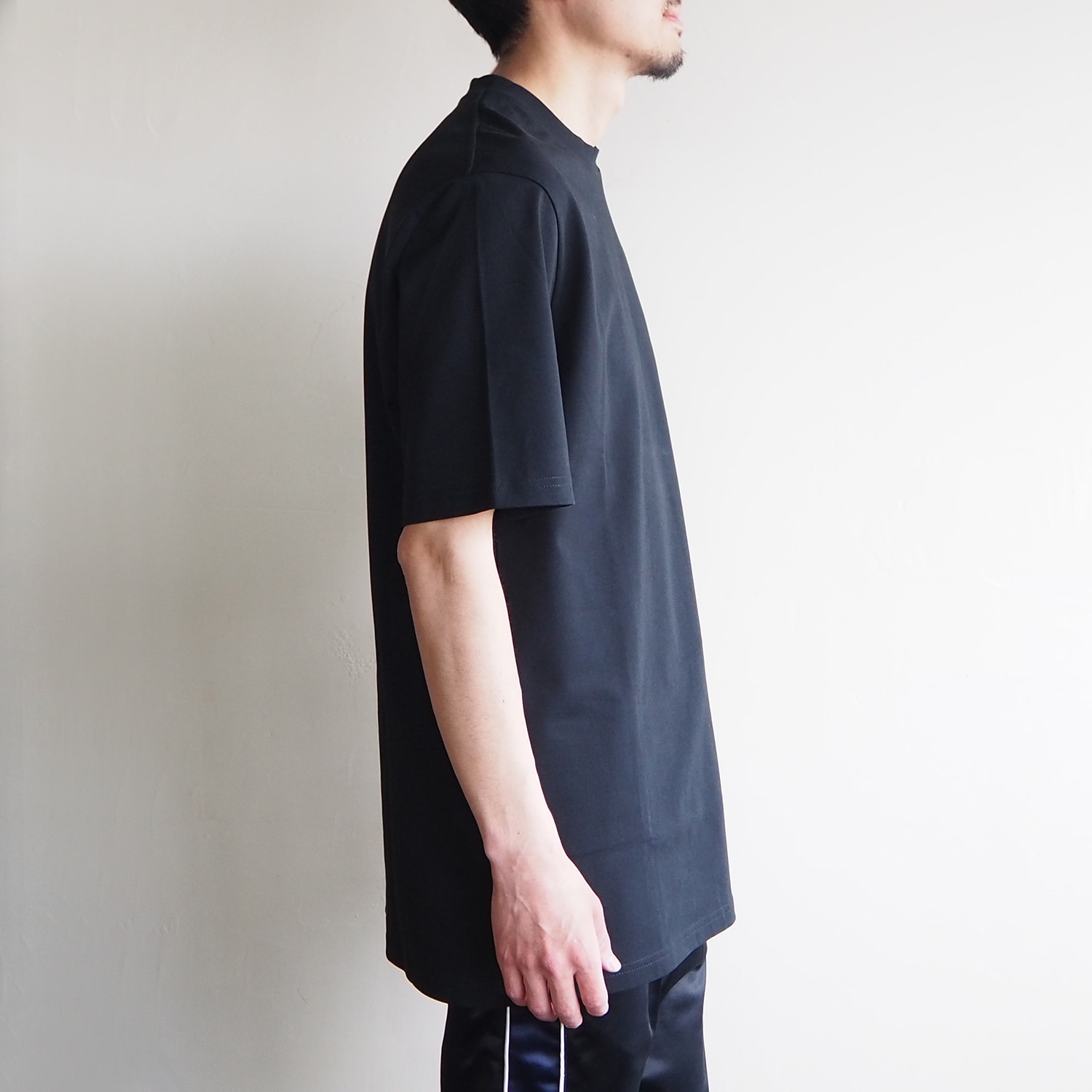 STUDIO NICHOLSON スタジオニコルソン MENS メンズ LETRA SHORT SLEEVE T-SHIRT ショートスリーブTシャツ Black ブラック