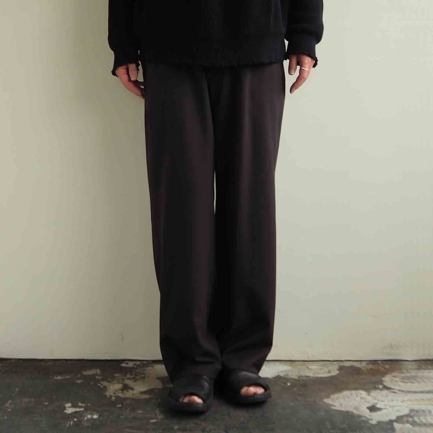 FANTASTICDAYS MENS ファンタスティックデイズ メンズ UNCREASE イージーパンツ BROWN