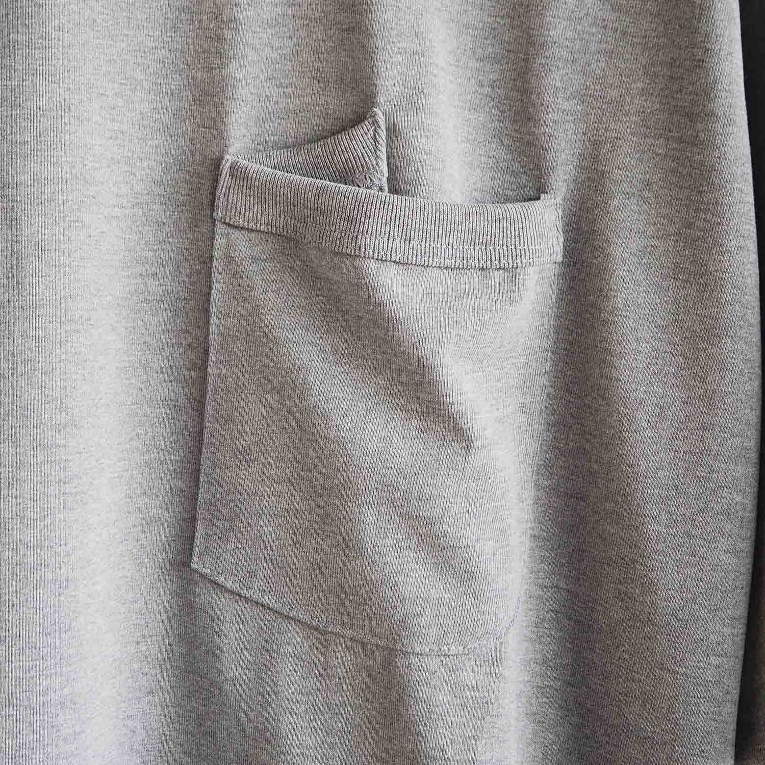 melple メイプル The USEFUL Pocket S/S ユースフルポケットTシャツ ヘザーグレー