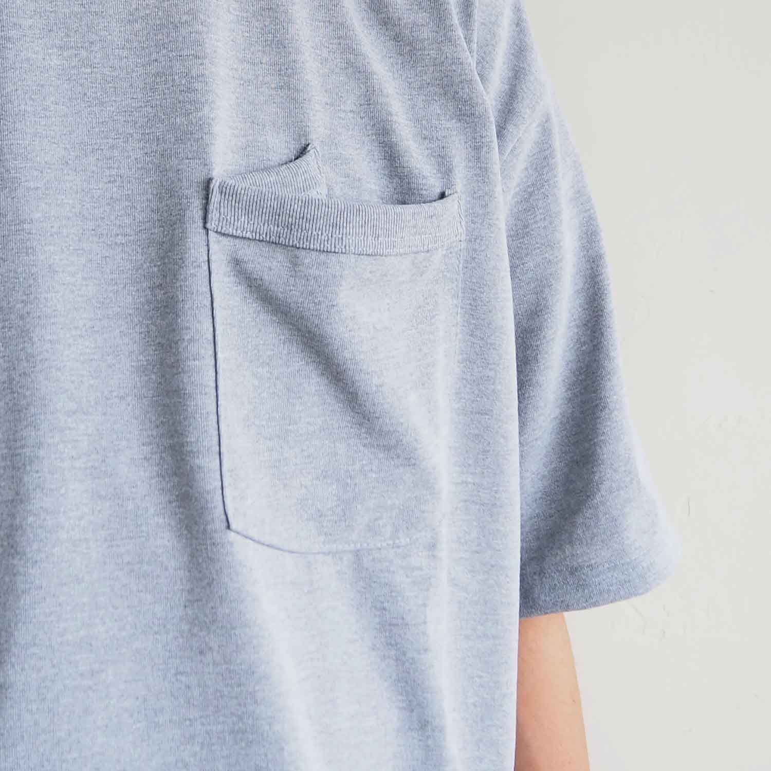 melple メイプル The USEFUL Pocket S/S ユースフルポケットTシャツ ヘザーグレー
