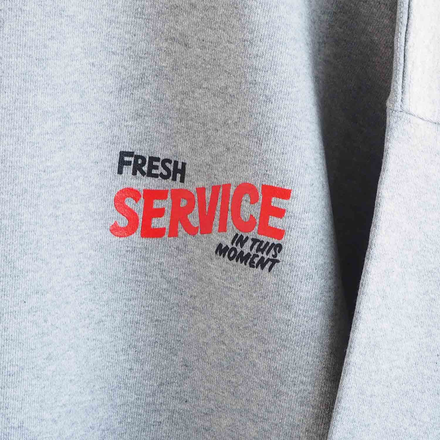 FreshService フレッシュサービス CORPORATE PRINTED CREW NECK SWEAT All Day All Night コーポレートプリントクルーネックスウェット H.GRAY ヘザーグレー