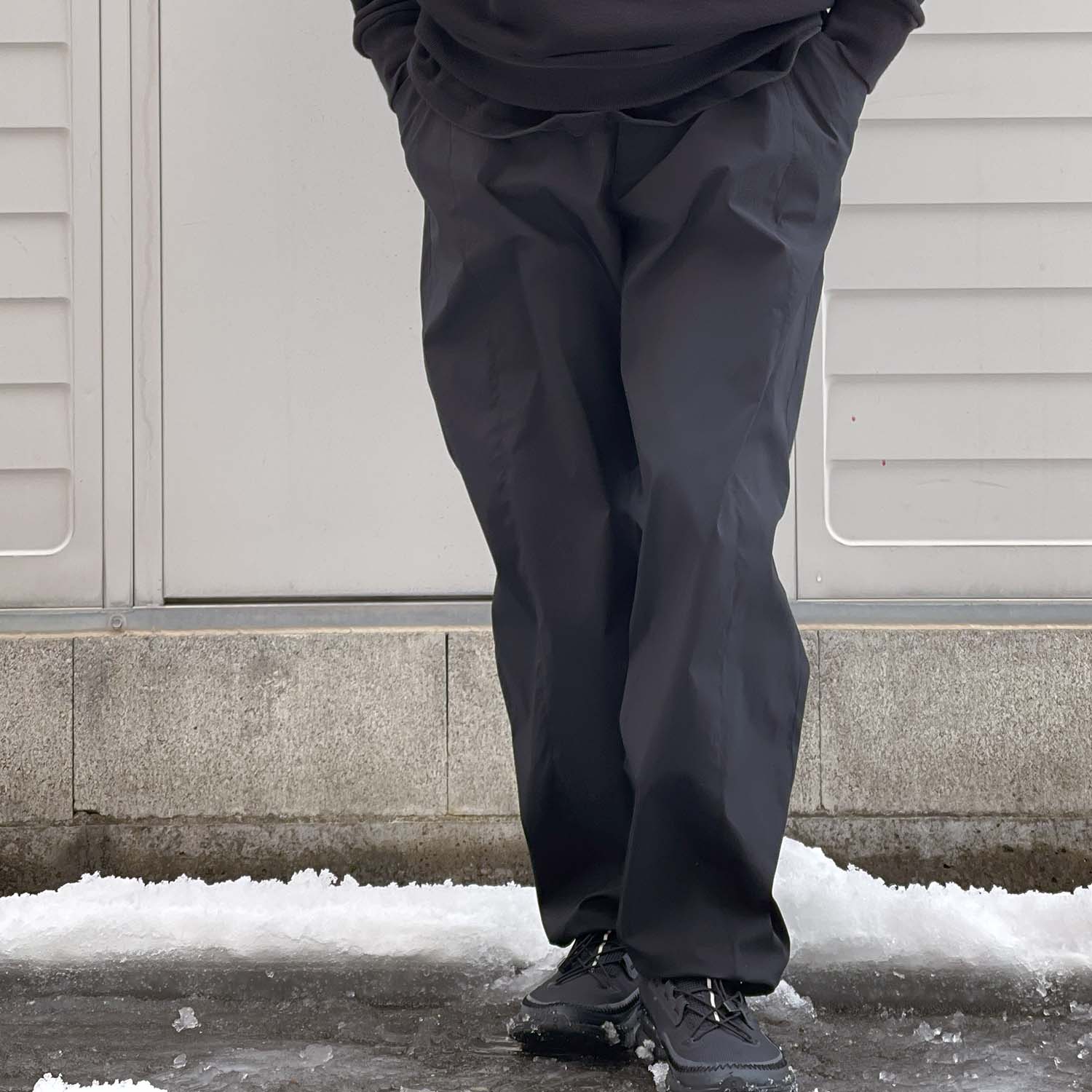 FANTASTICDAYS MENS ファンタスティックデイズ メンズ SIDEPANEL ストレッチイージーパンツ ブラック