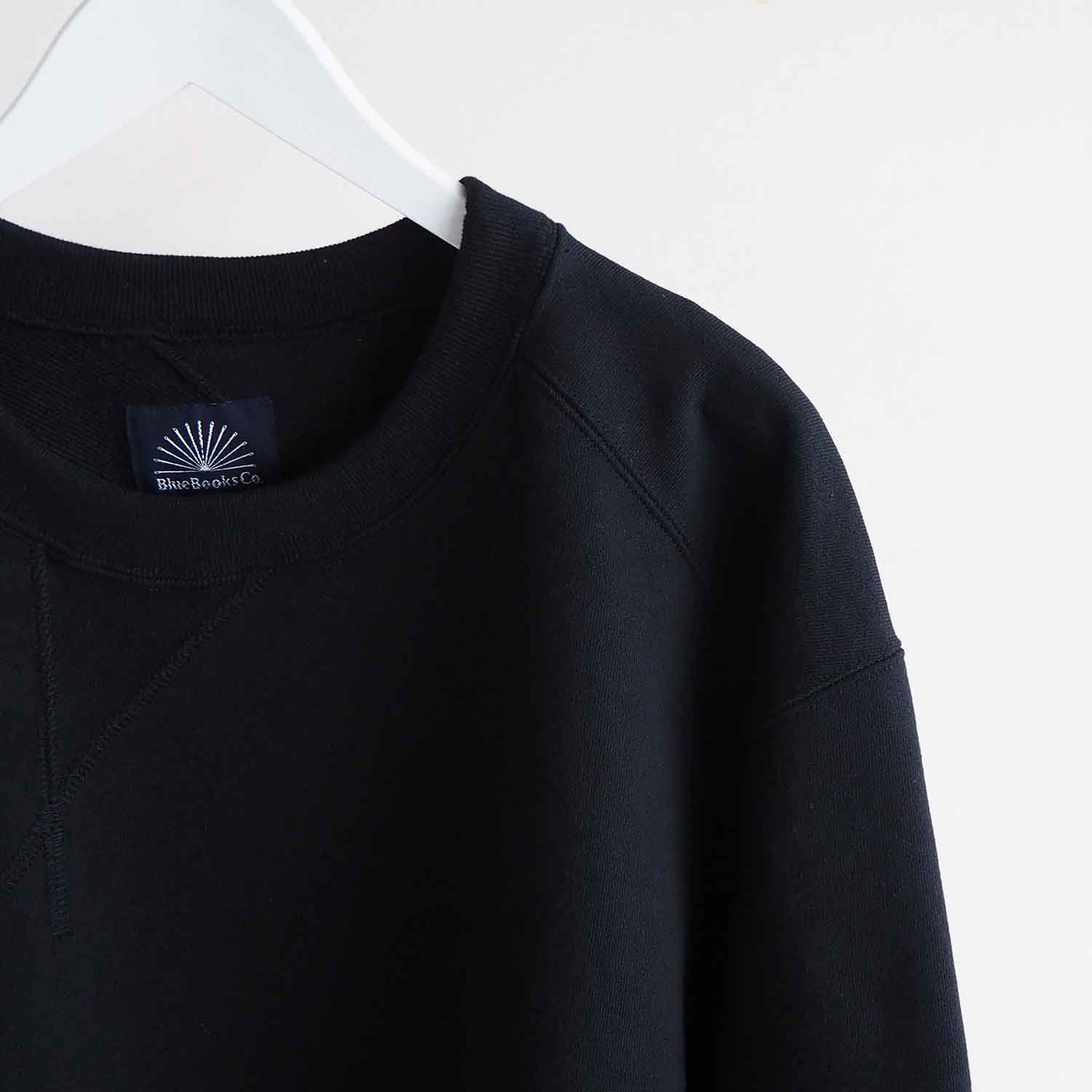 Blue Books Co. ブルーブックスコー Twisty Sweatshirts Crew ツイスティースウェットシャツ Black ブラック
