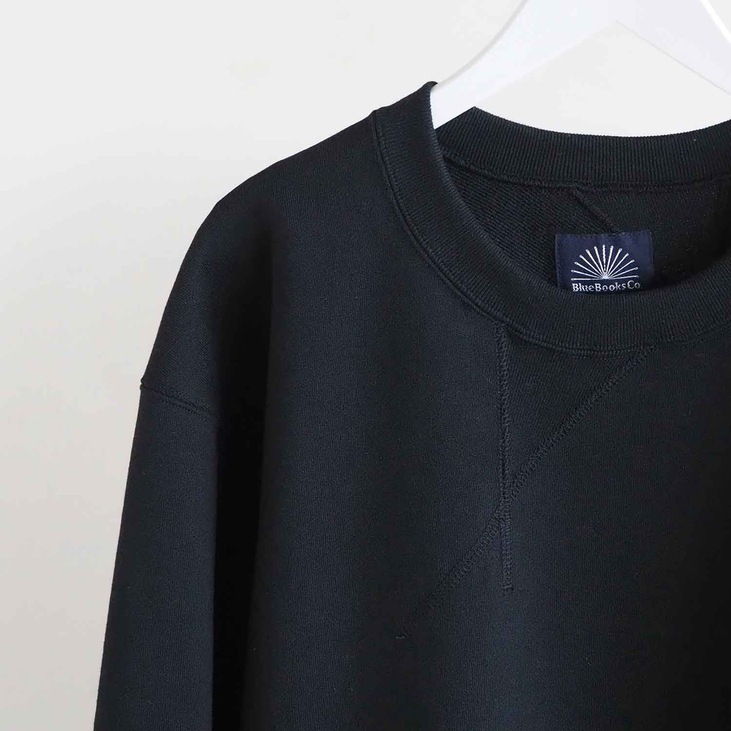 Blue Books Co. ブルーブックスコー Twisty Sweatshirts Crew ツイスティースウェットシャツ Black ブラック