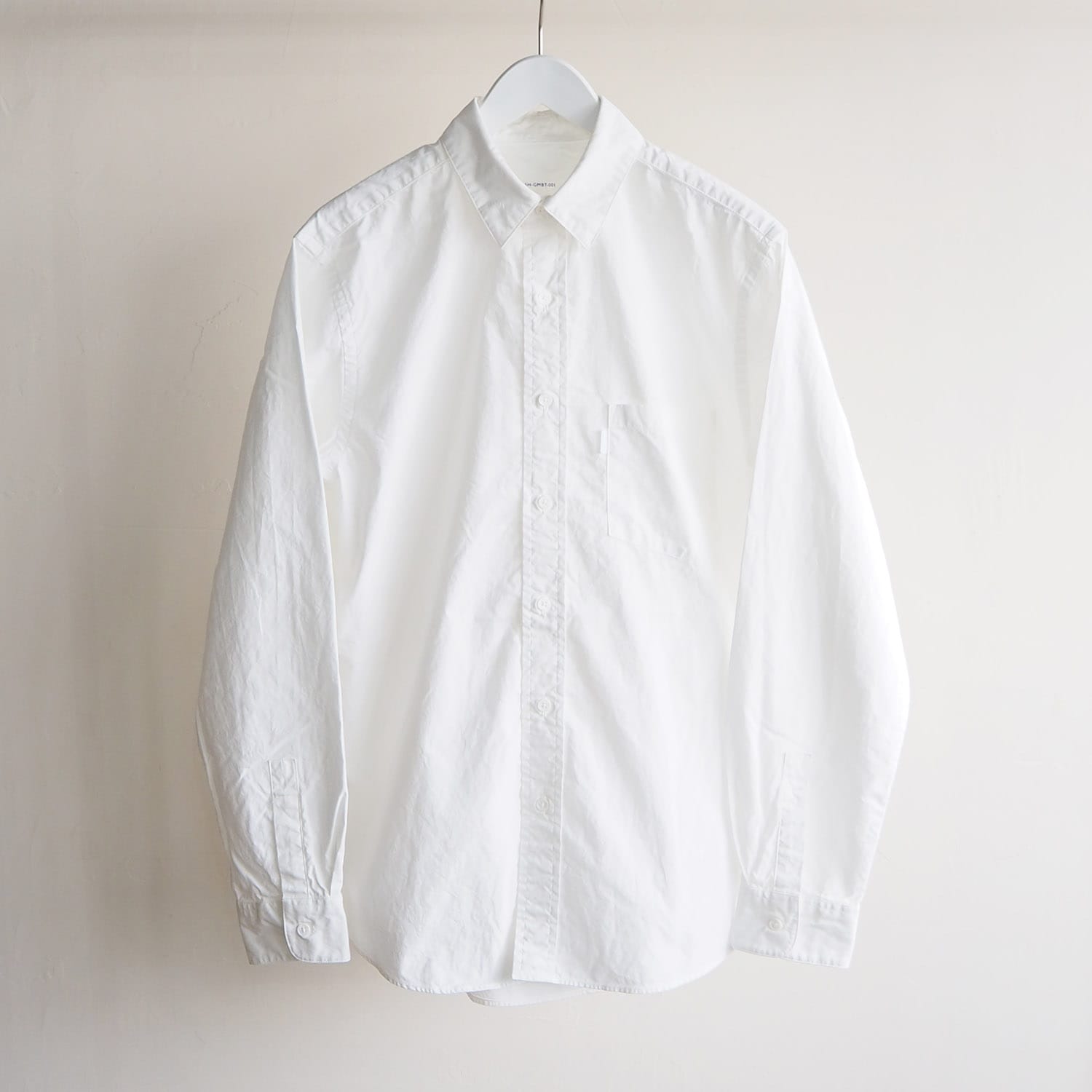 S H エスエイチ REGULAR COLLAR SHIRT レギュラーカラーシャツ WHITE ホワイト