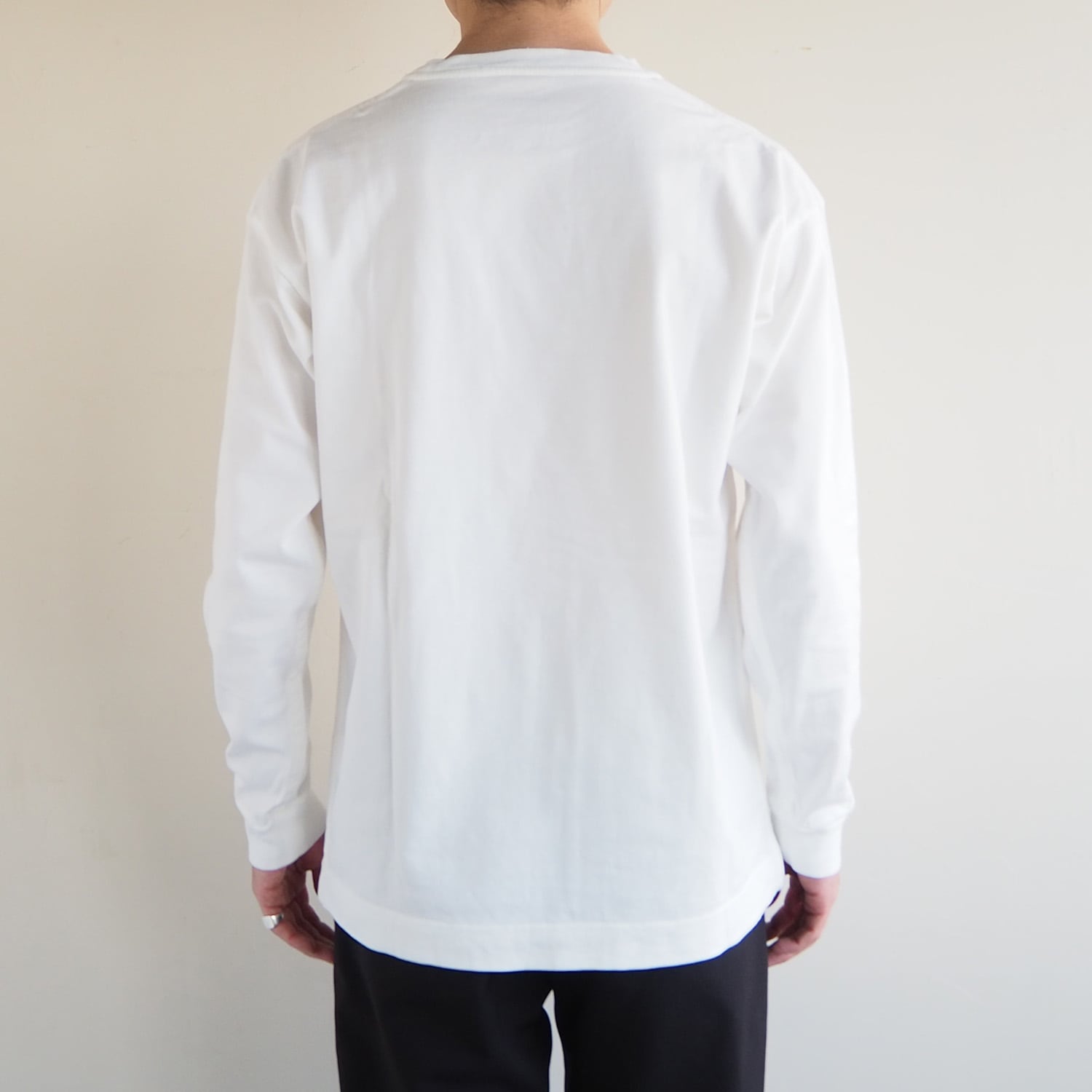 SH エスエイチ L/S T-SHIRT ロングスリーブＴシャツ WHITE ホワイト