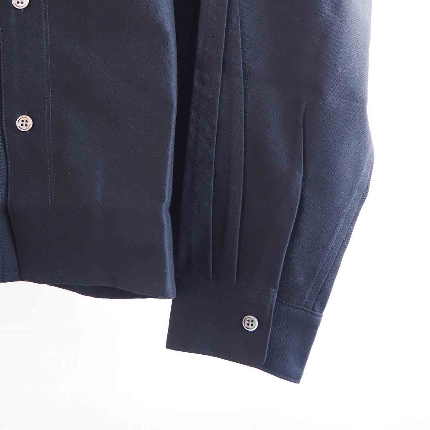 LOOP315 ループサンイチゴ Supima Cotton Knit Shirt Balancircular スーピマコットンバランサーツイルニットシャツ Black