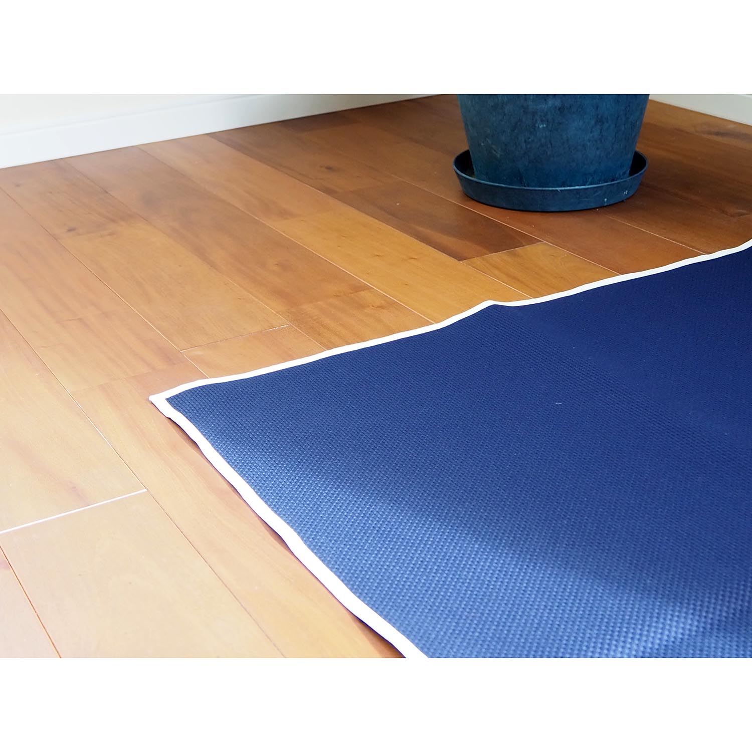 Cabas キャバ Multi rug Square マルチラグ スクエア ネイビー×ホワイト