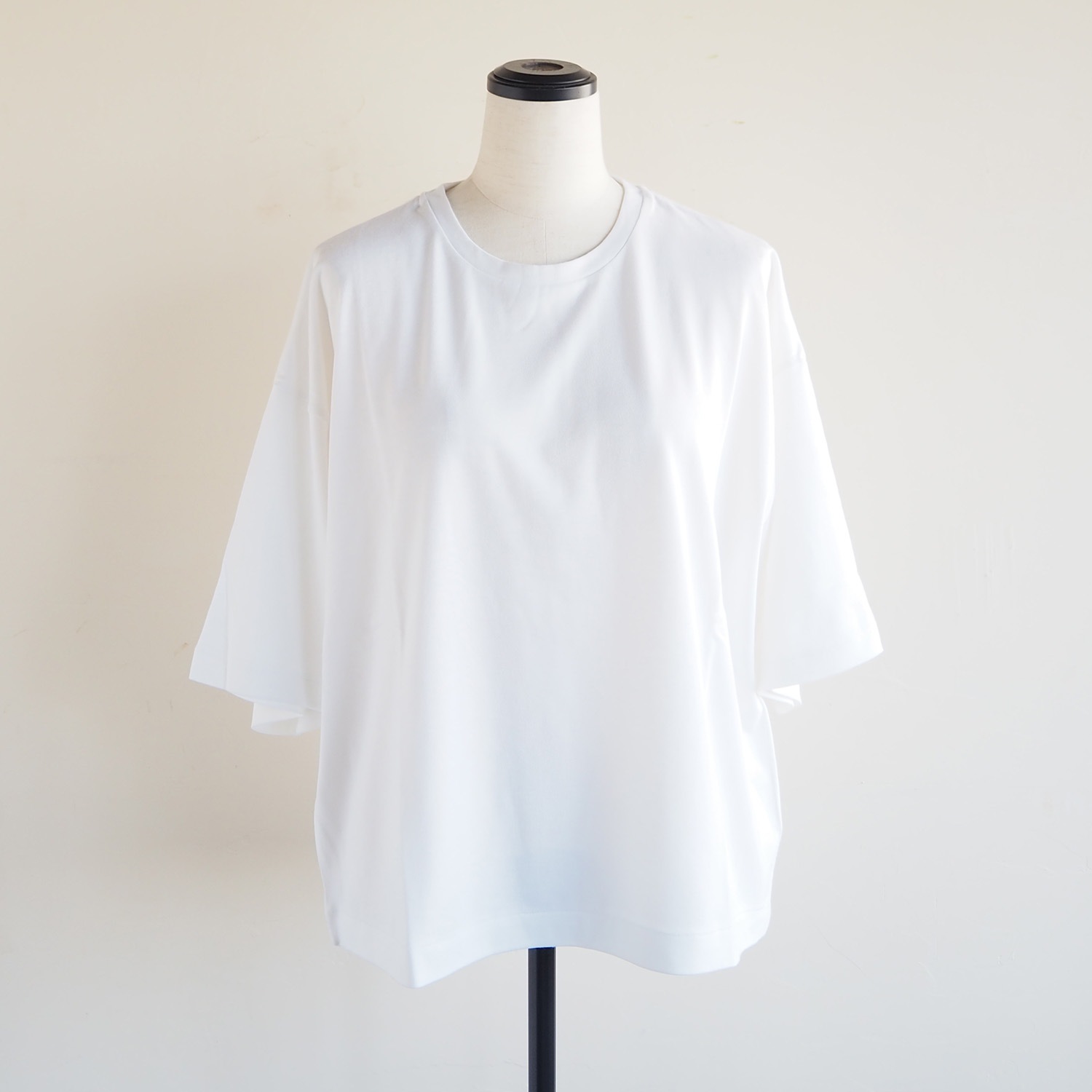 NEPLA. WOMENS WIDE-T ネプラ ウィメンズ ワイドTシャツ コットン×シルク ホワイト