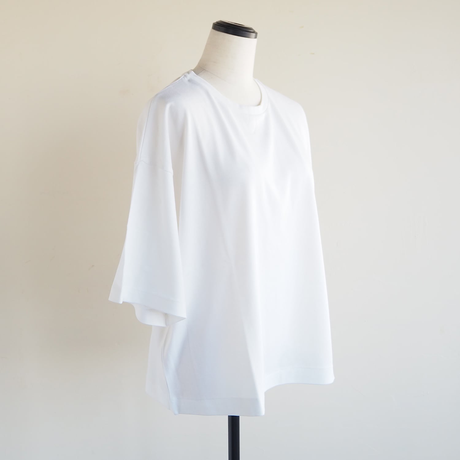 NEPLA. WOMENS WIDE-T ネプラ ウィメンズ ワイドTシャツ コットン×シルク ホワイト