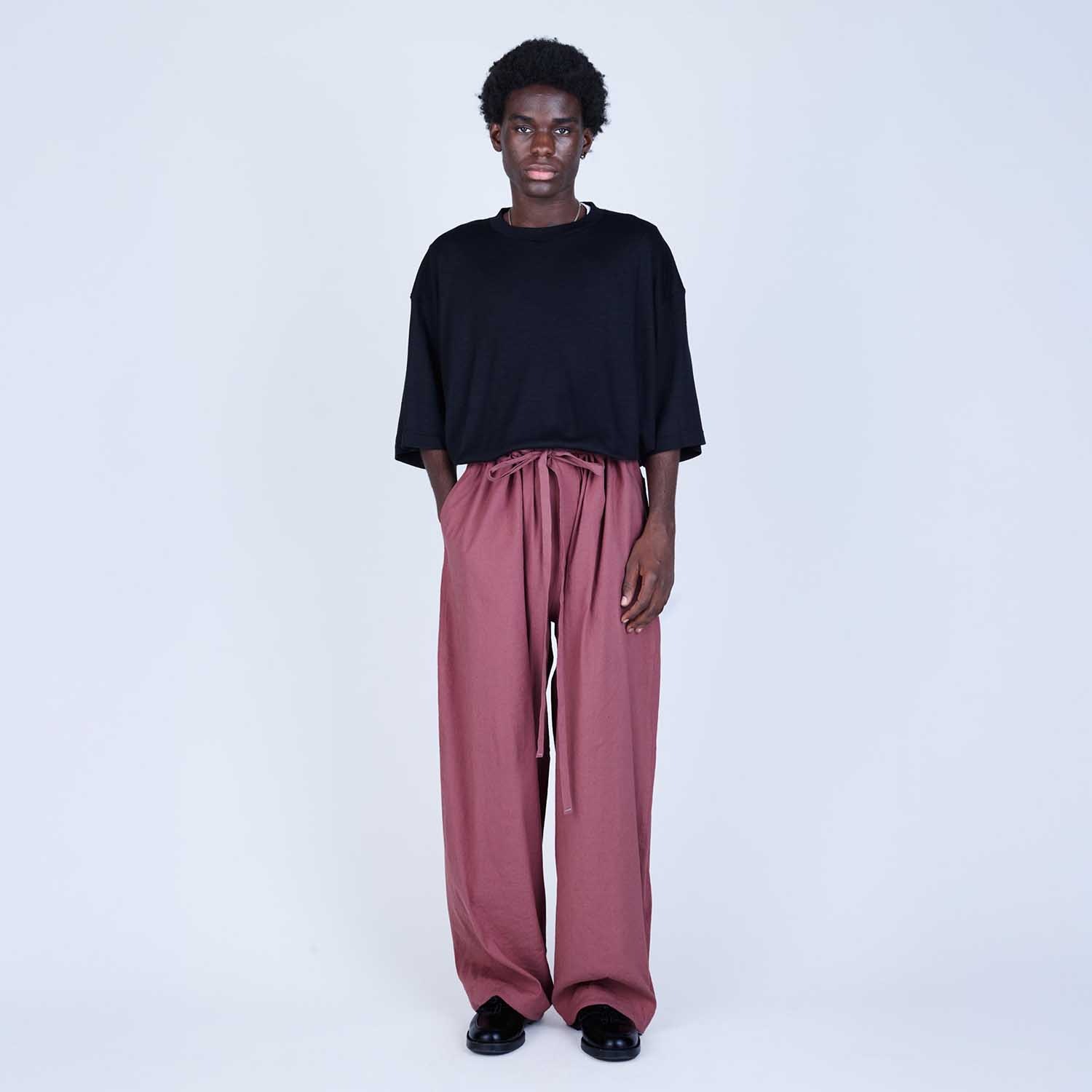 UNTRACE アントレース _260 ボックスシルエットウールTシャツ BLACK