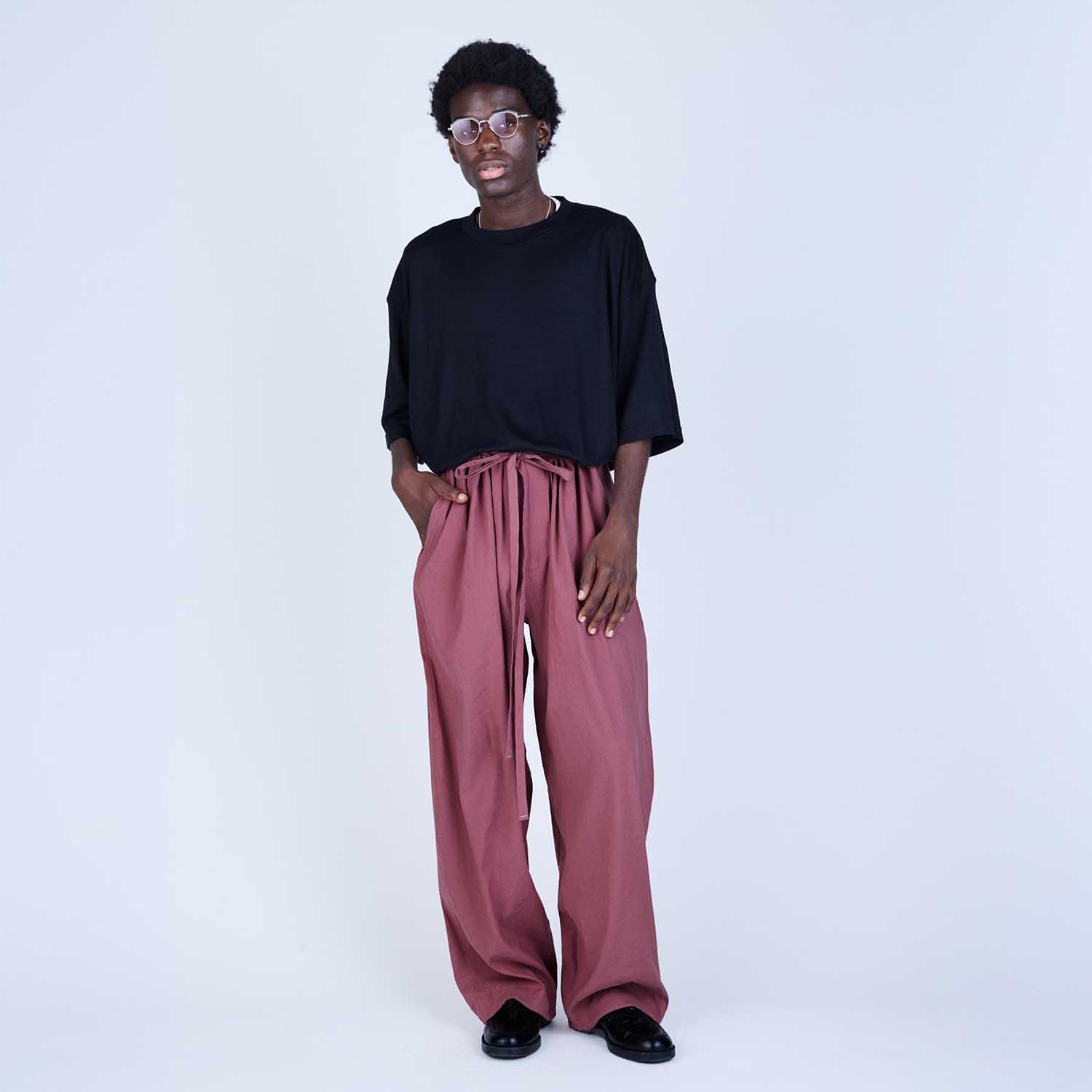 UNTRACE アントレース _260 ボックスシルエットウールTシャツ BLACK