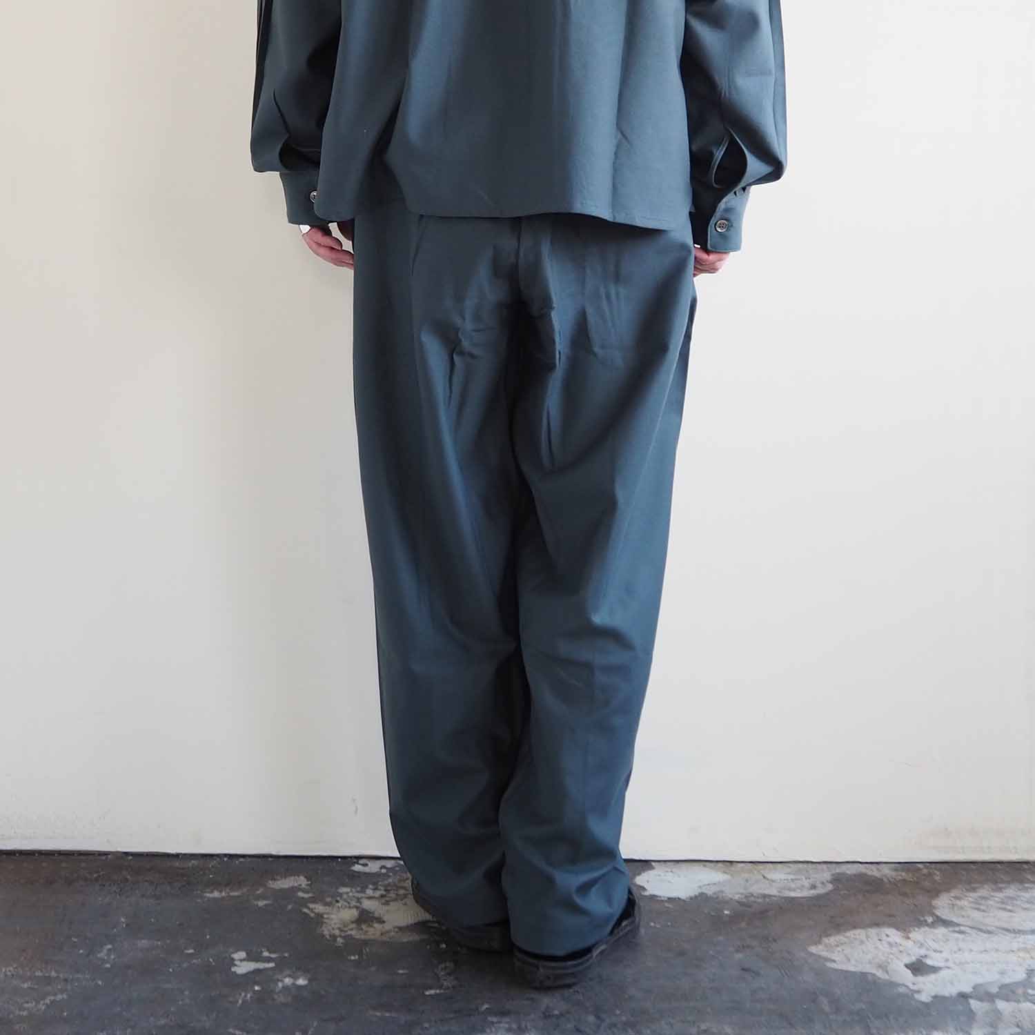 LOOP315 ループサンイチゴ Supima Cotton Knit Easy Pants Balancircular スーピマコットンバランサーツイルニットイージーパンツ GreyishGreen