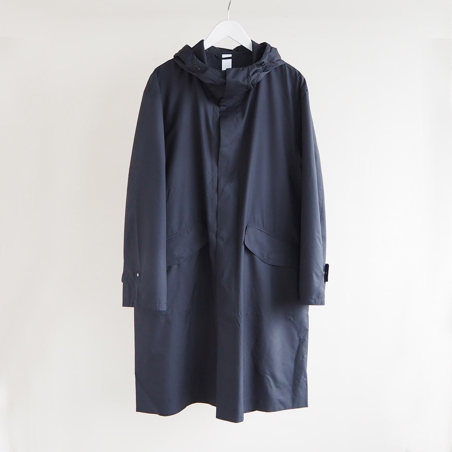 DESCENTE PAUSE デサントポーズ HOODED OVER COAT パッカブルフーデッドオーバーコート ブラック