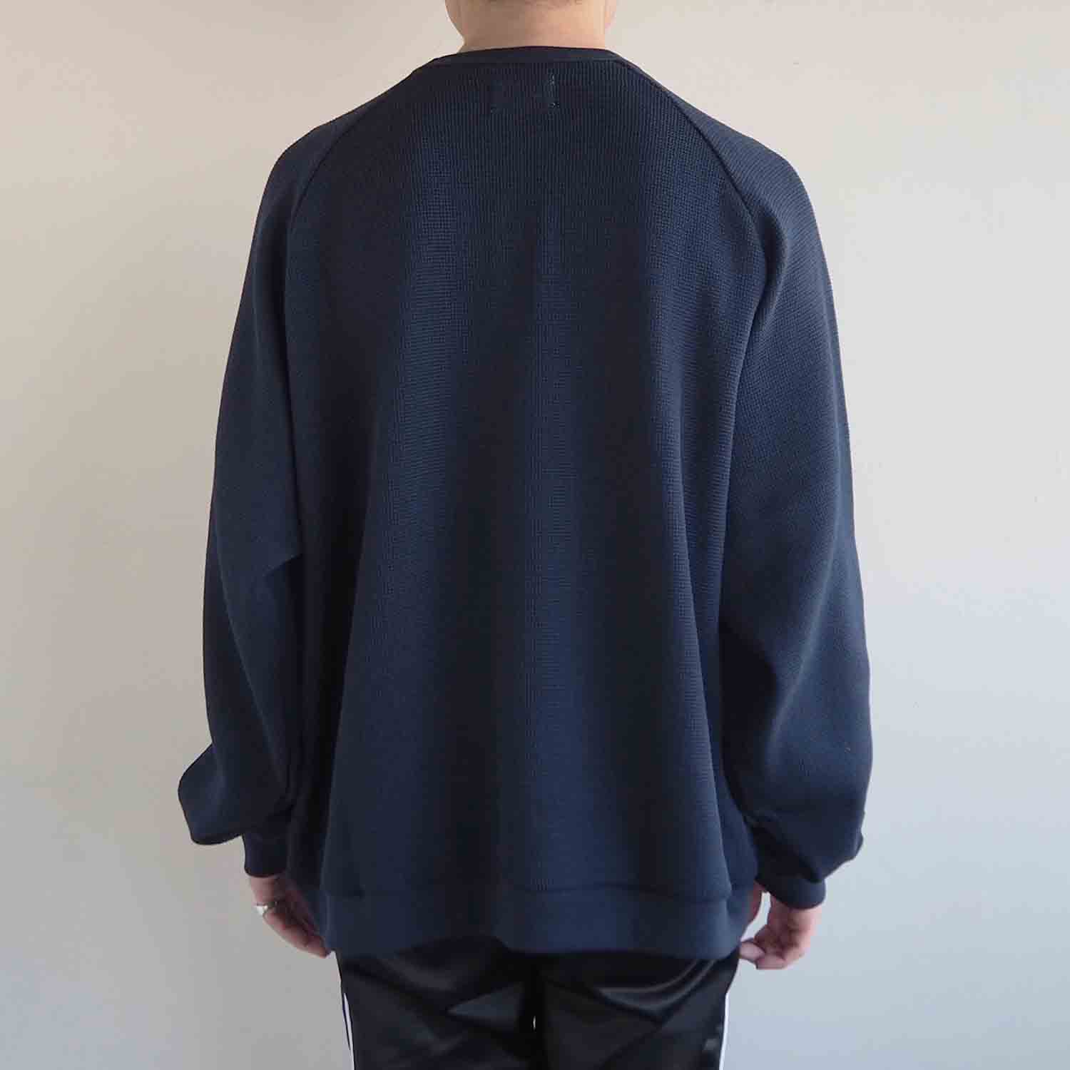 KIIT キート RUSSEL MESH WIDE SLEEVE SWEAT SHIRT ラッセルメッシュワイドスリーブスウェットシャツ ネイビー