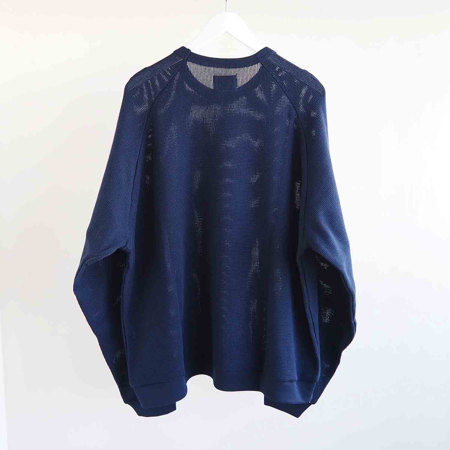 KIIT キート RUSSEL MESH WIDE SLEEVE SWEAT SHIRT ラッセルメッシュワイドスリーブスウェットシャツ ネイビー