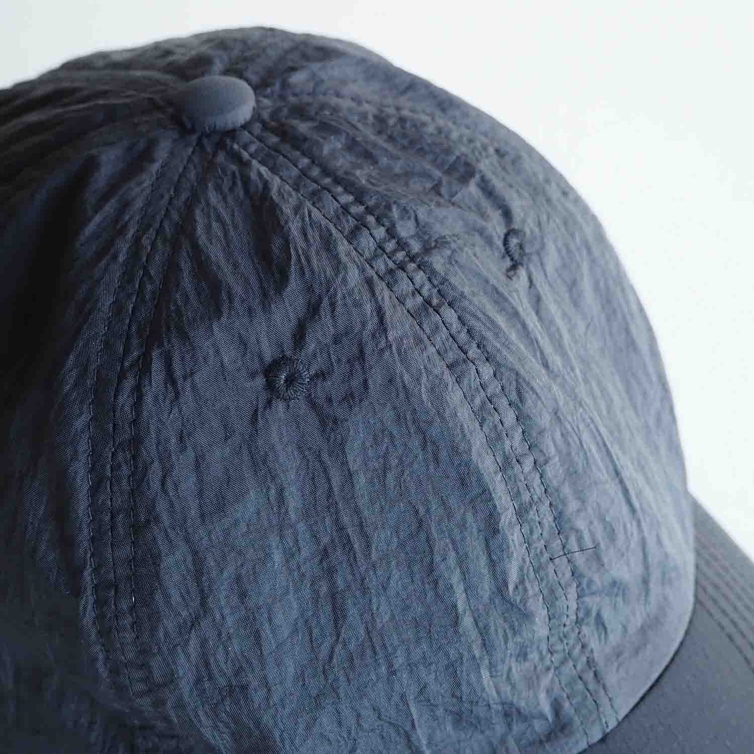 帽子 PE WRINKLES TAFFETA 6PANEL CAP ERA. イーラ SHRINK TAFFETA 6 PANEL CAP シュリンクナイロン6パネル