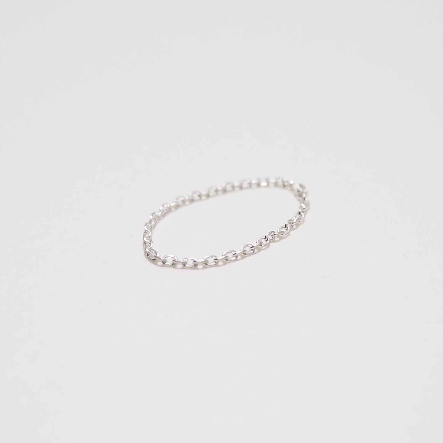 ERA. イーラ TWNKL AZK NARROW RING ナローアズキチェーンリング シルバー