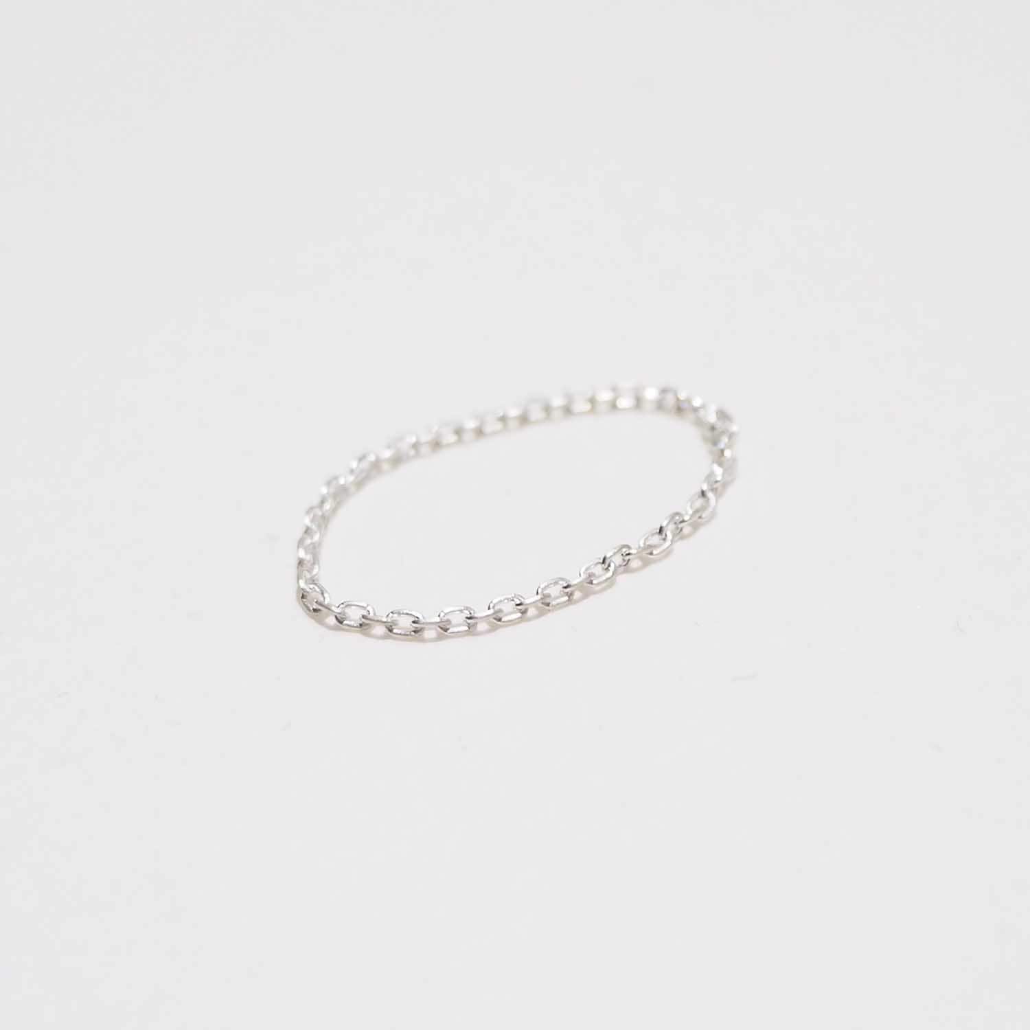 ERA. イーラ TWNKL AZK NARROW RING ナローアズキチェーンリング シルバー