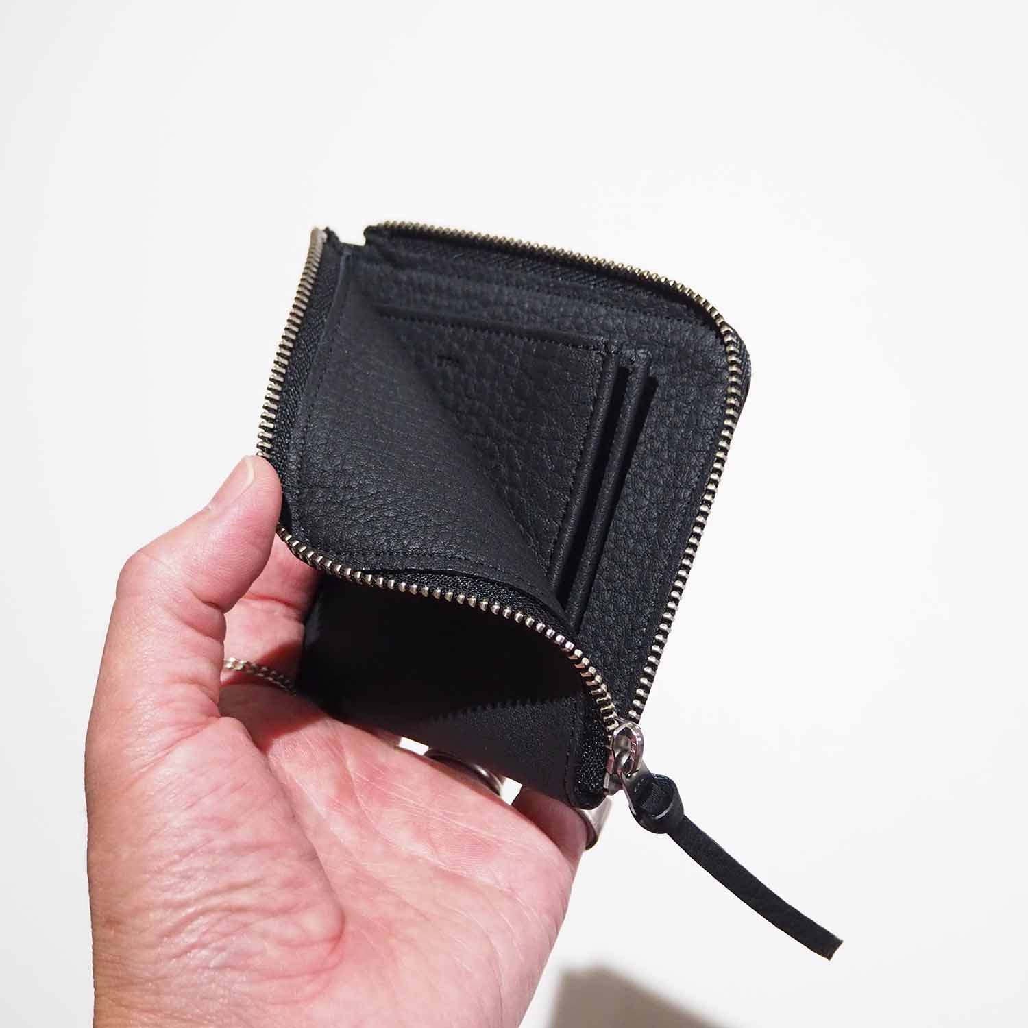 ERA. イーラ EO SHRINK L WALLET イーオーシュリンクL字ウォレット ブラック