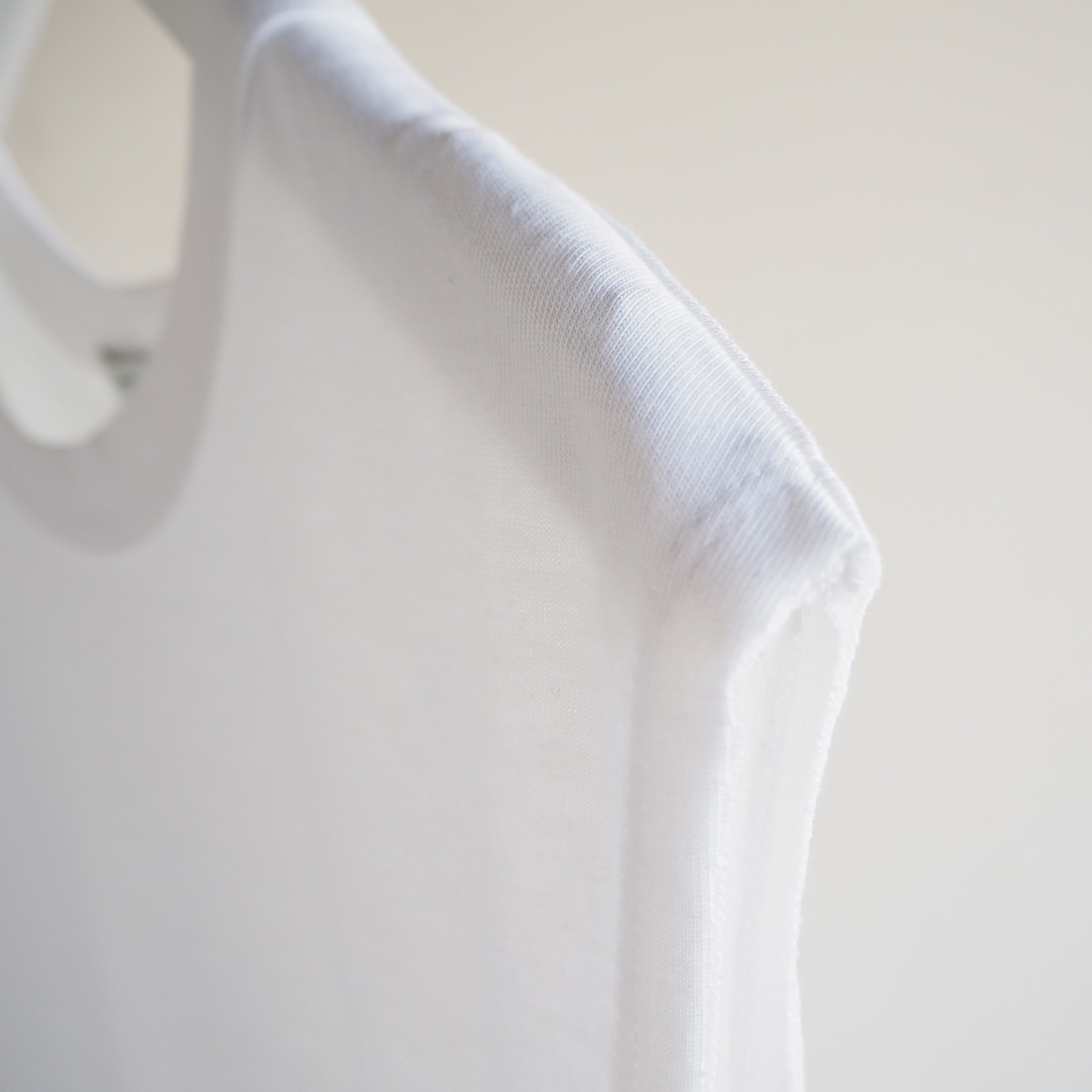 NEPLA. WOMENS SLEEVE LESS-T ネプラ ウィメンズ ノースリーブＴシャツ コットン×シルク ホワイト