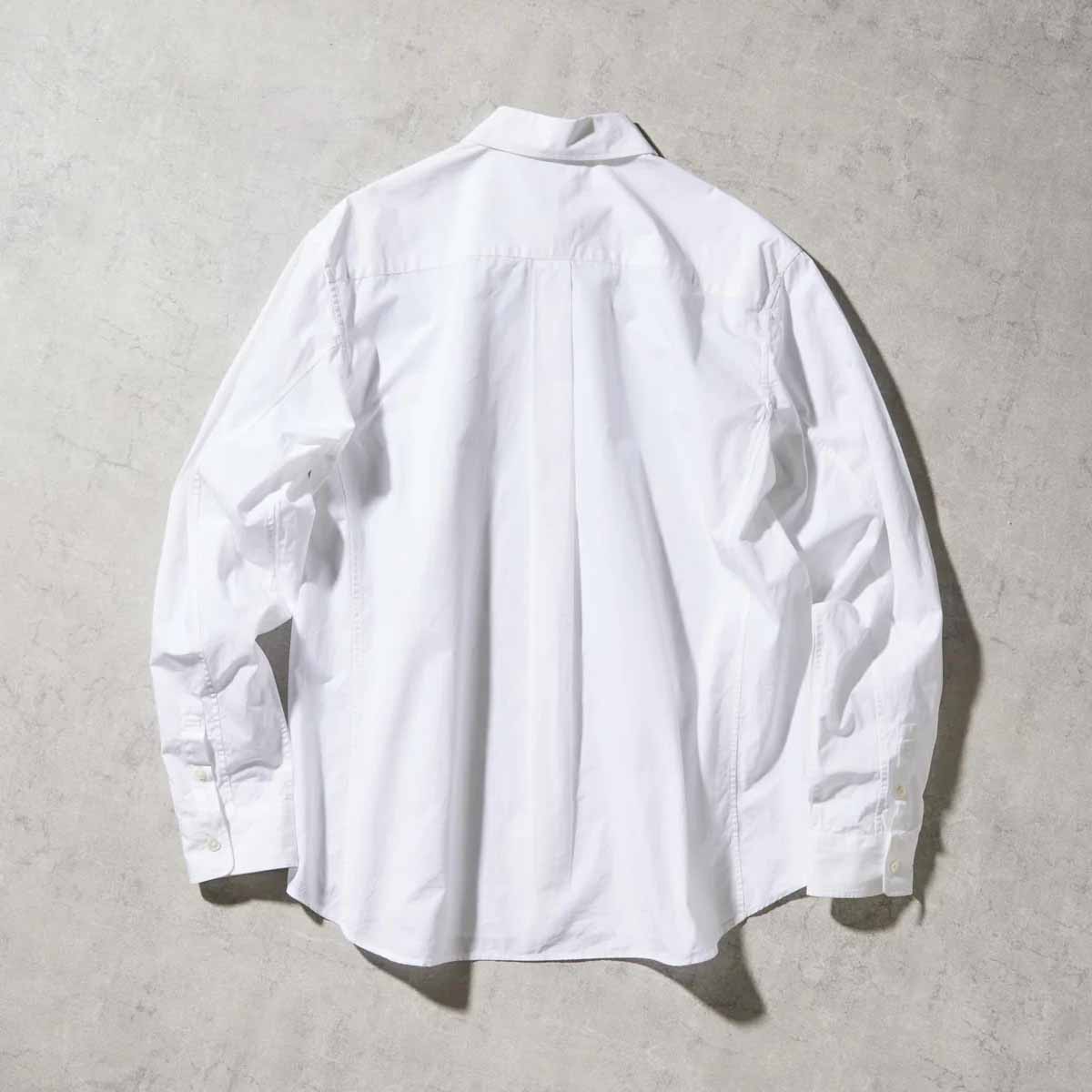 texnh テクネ SIDE PANELED POCKET SHIRT サイドパネルポケットシャツ ホワイト