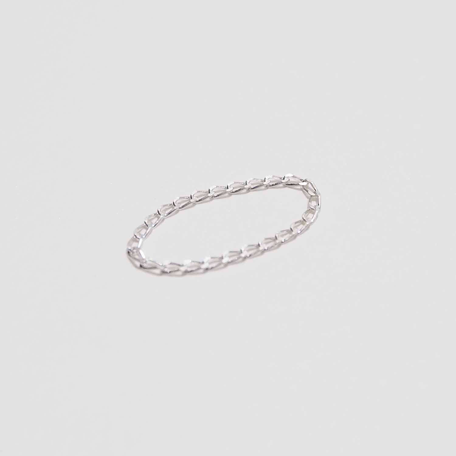 ERA. イーラ TWNKL RCT RING レクタングルチェーンリング シルバー