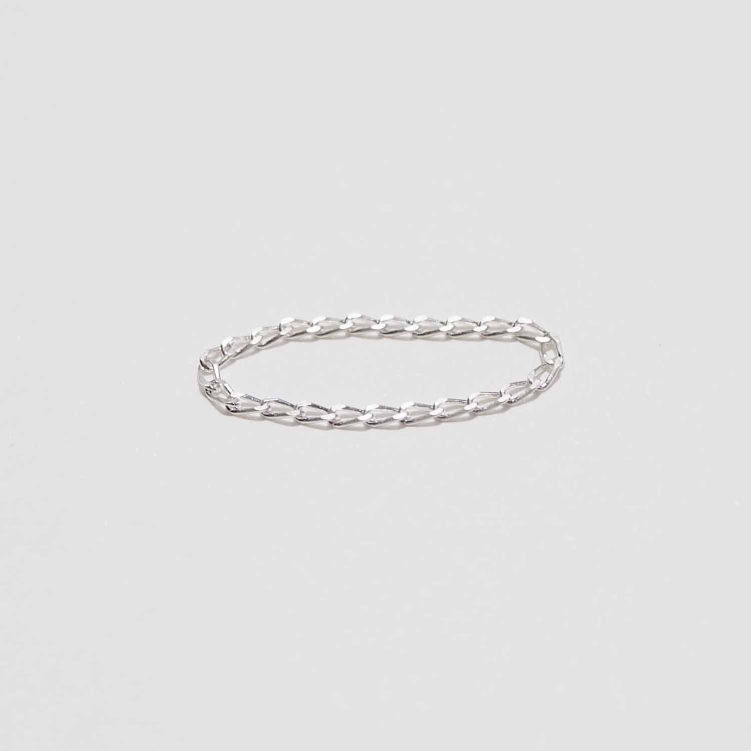 ERA. イーラ TWNKL RCT RING レクタングルチェーンリング シルバー