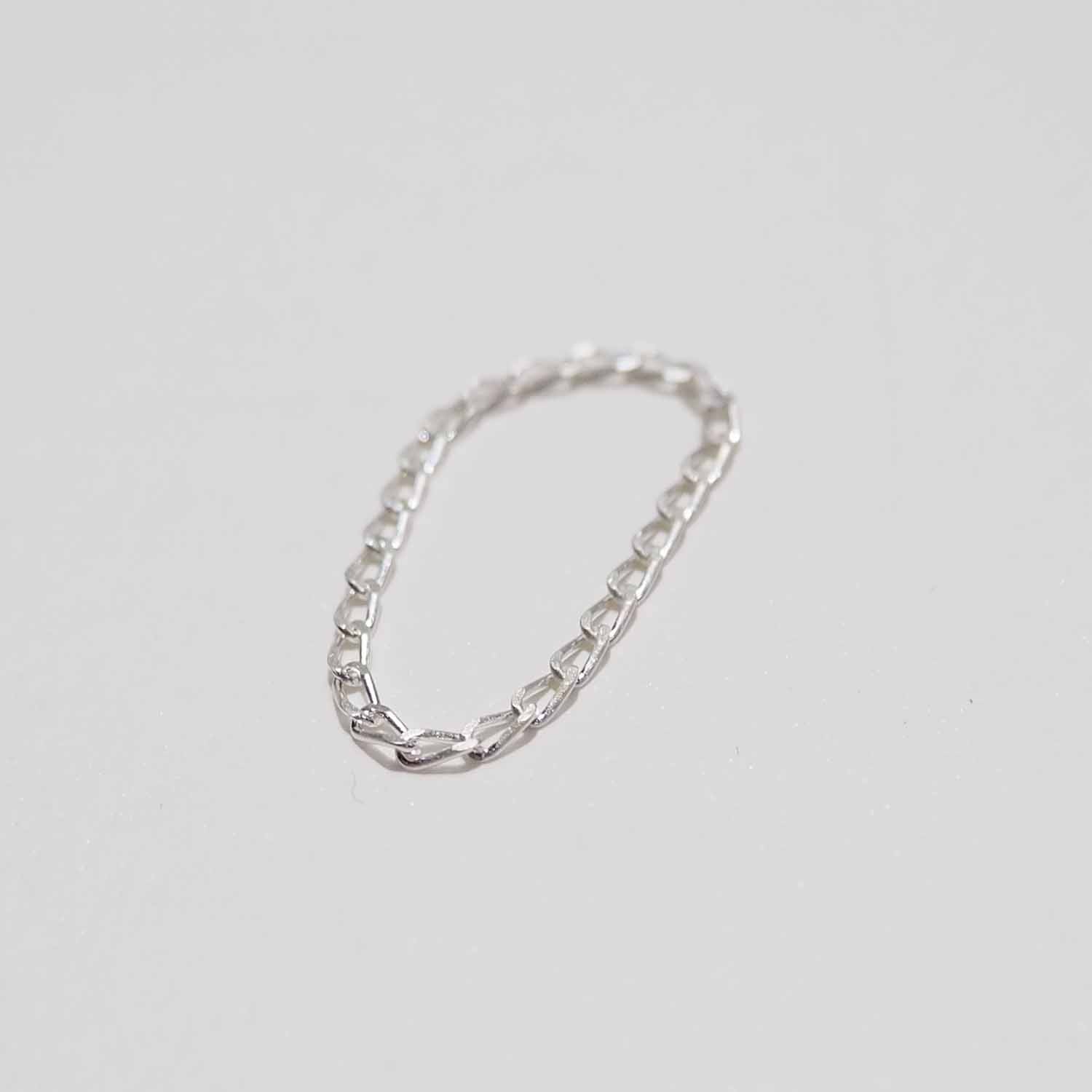 ERA. イーラ TWNKL RCT RING レクタングルチェーンリング シルバー