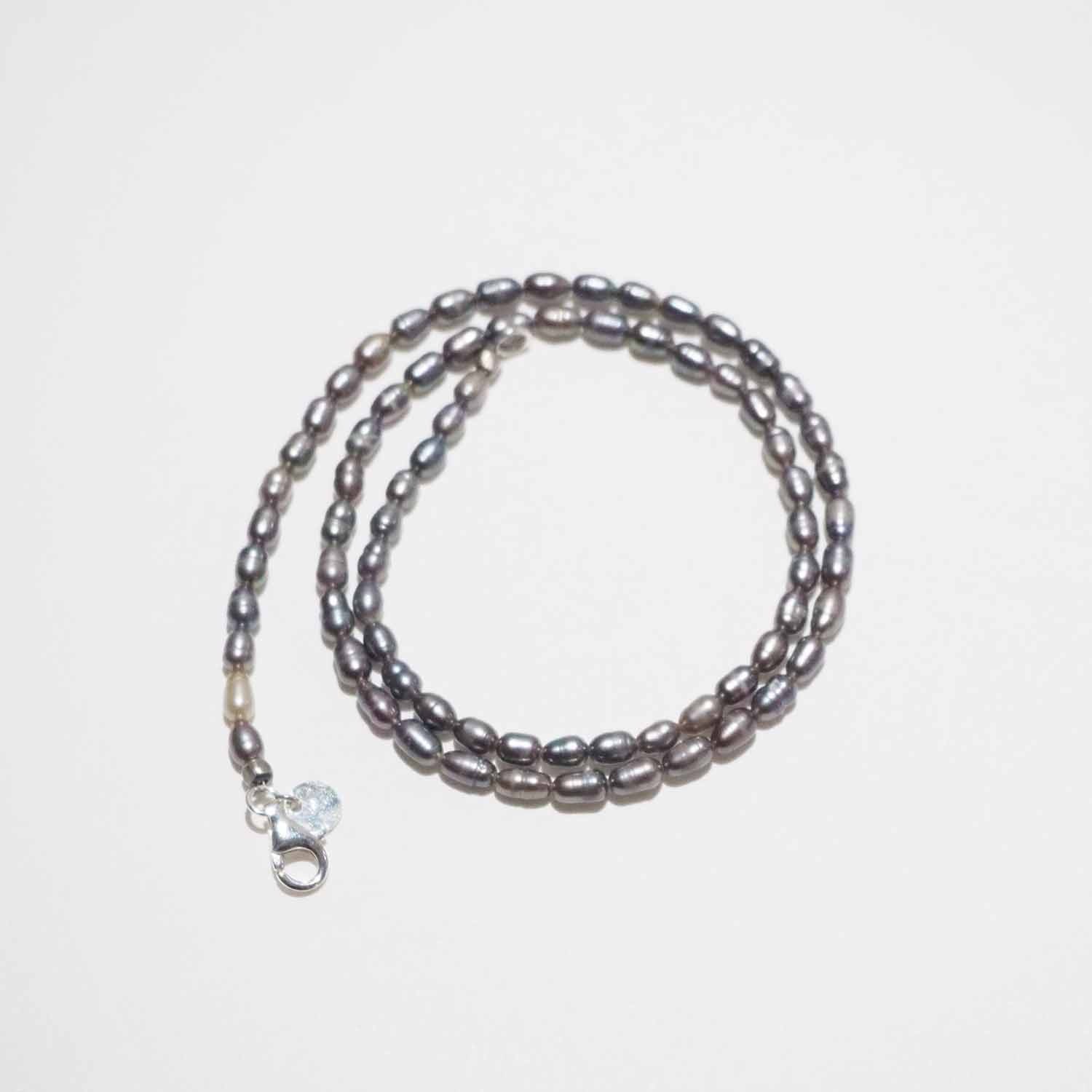 ERA. イーラ TWNKL PEARL NECKLACE パールネックレス BLACK ブラック