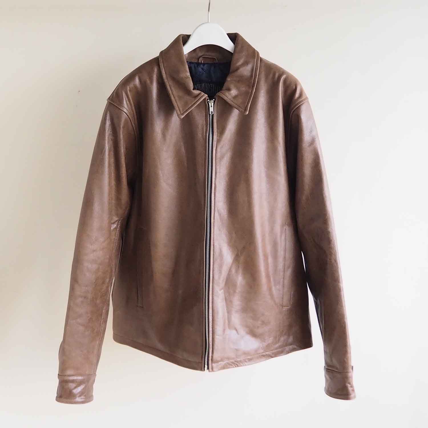 EXPANSION エクスパンション THE GOLDS WICK CALF LEATHER JACKET レザージャケット ブラウン