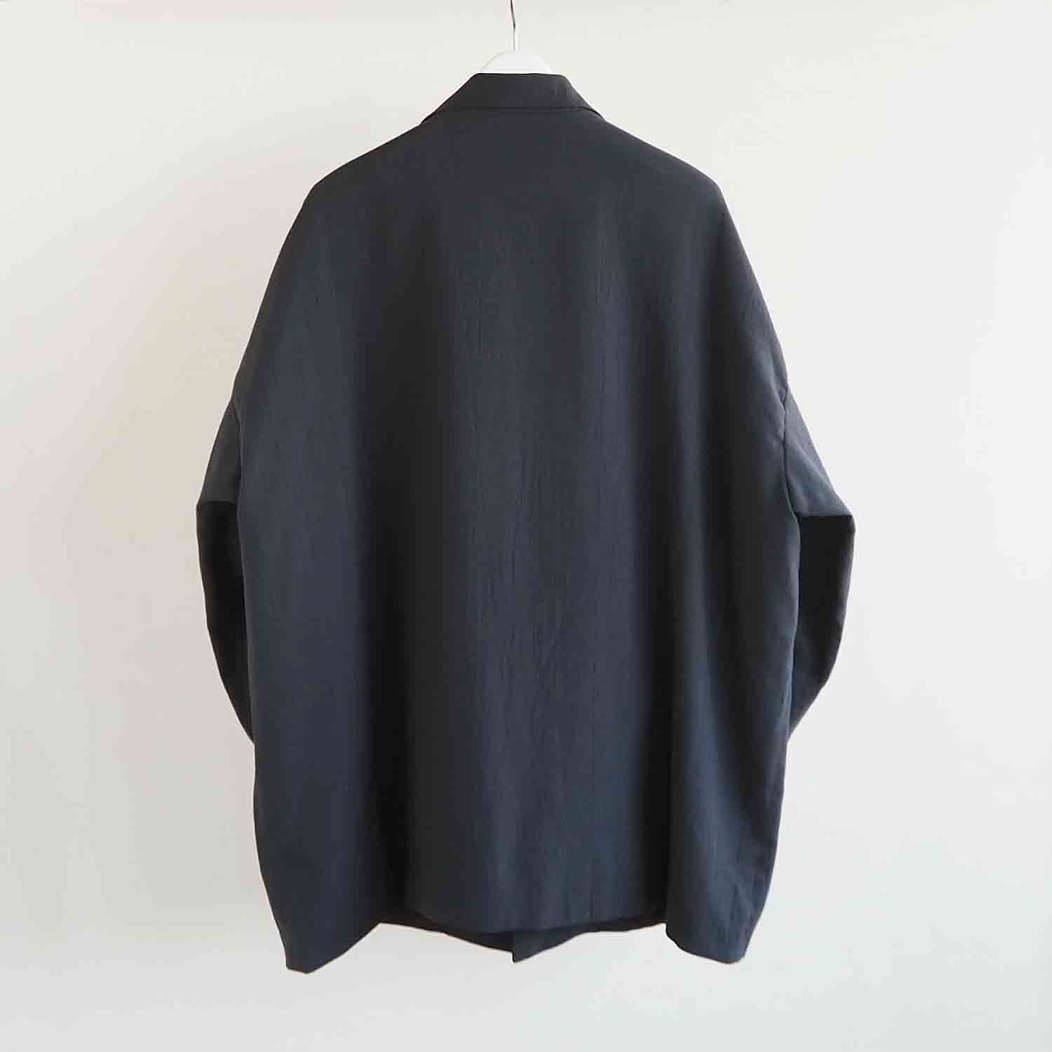 THING FABRICS シングファブリックス TF Scraped Off Half Coat(FRESCA Broad for Towel loom) Black ブラック