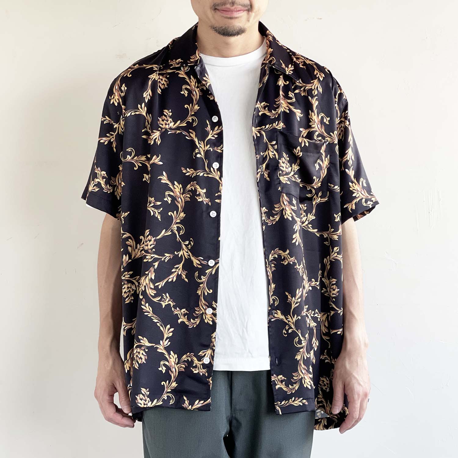 爆売り！ EXPANSION エクスパンション SILK SHIRTS シルクオープンカラー トップス
