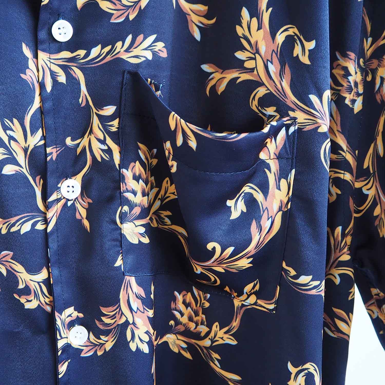 EXPANSION エクスパンション SILK SHIRTS シルクオープンカラーシャツ GOLD LEAF