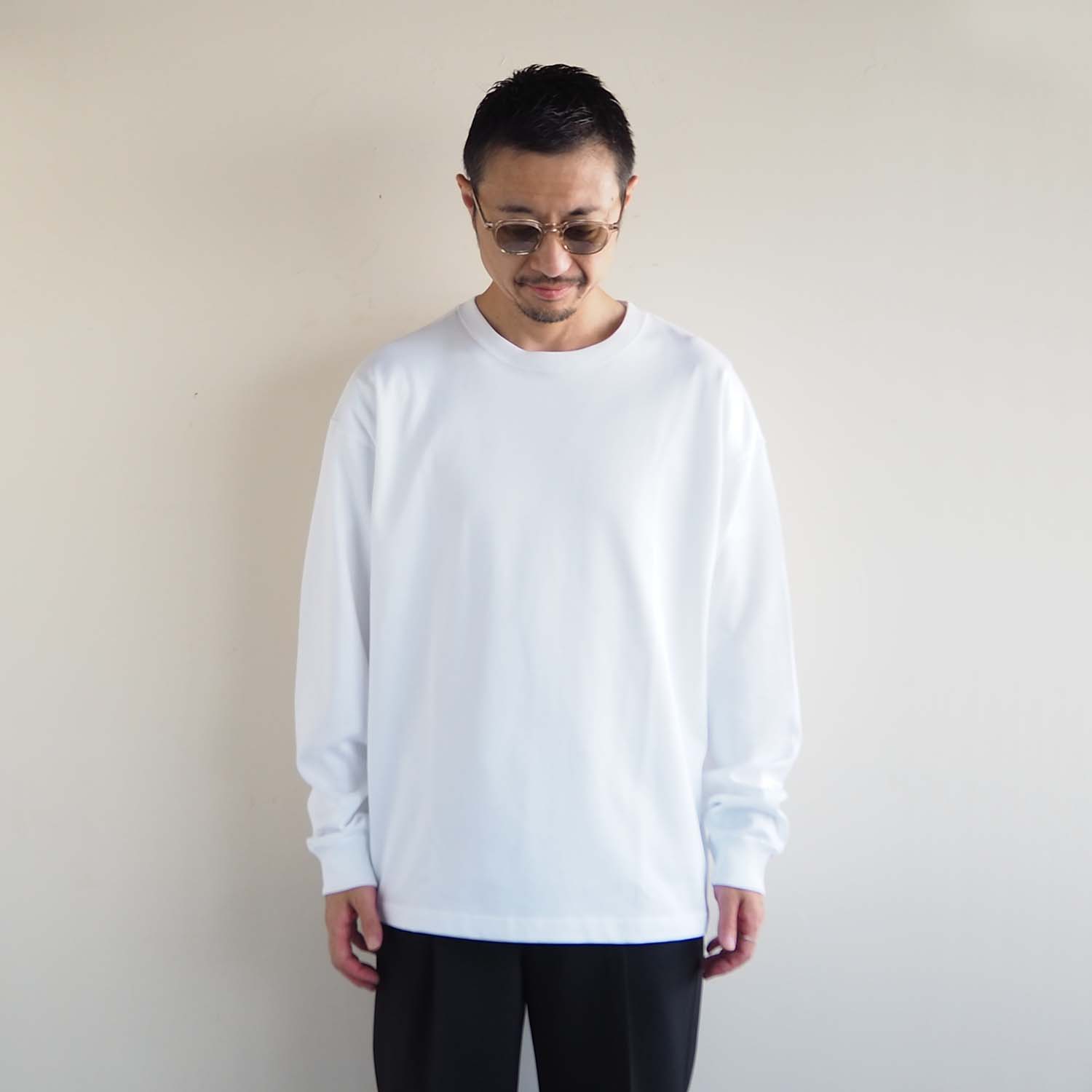 WELLDER ウェルダー Supima Long Sleeve スーピマロングスリーブ ホワイト