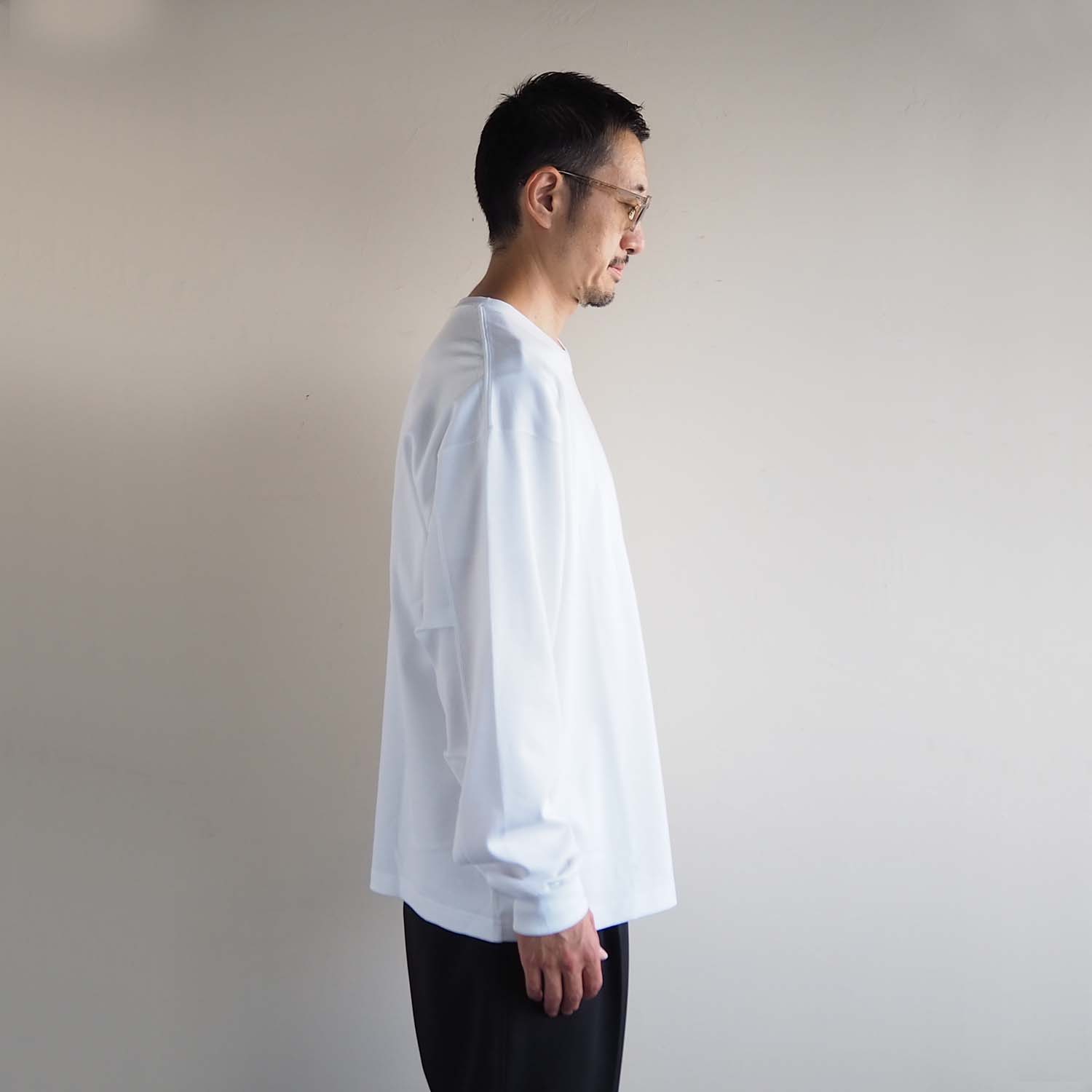 WELLDER ウェルダー Supima Long Sleeve スーピマロングスリーブ ホワイト