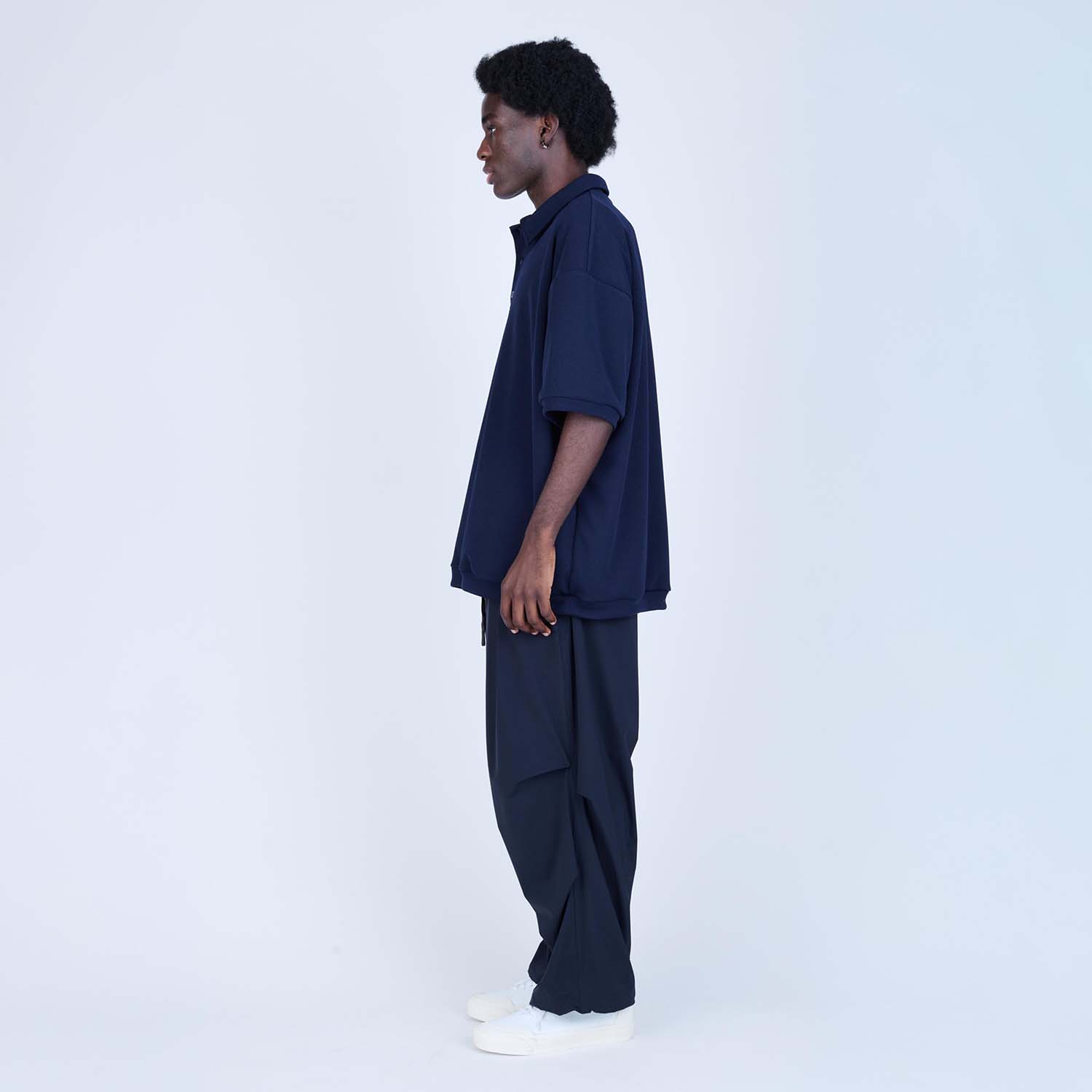 UNTRACE アントレース _268 ボックスシルエットポロシャツ DARK NAVY