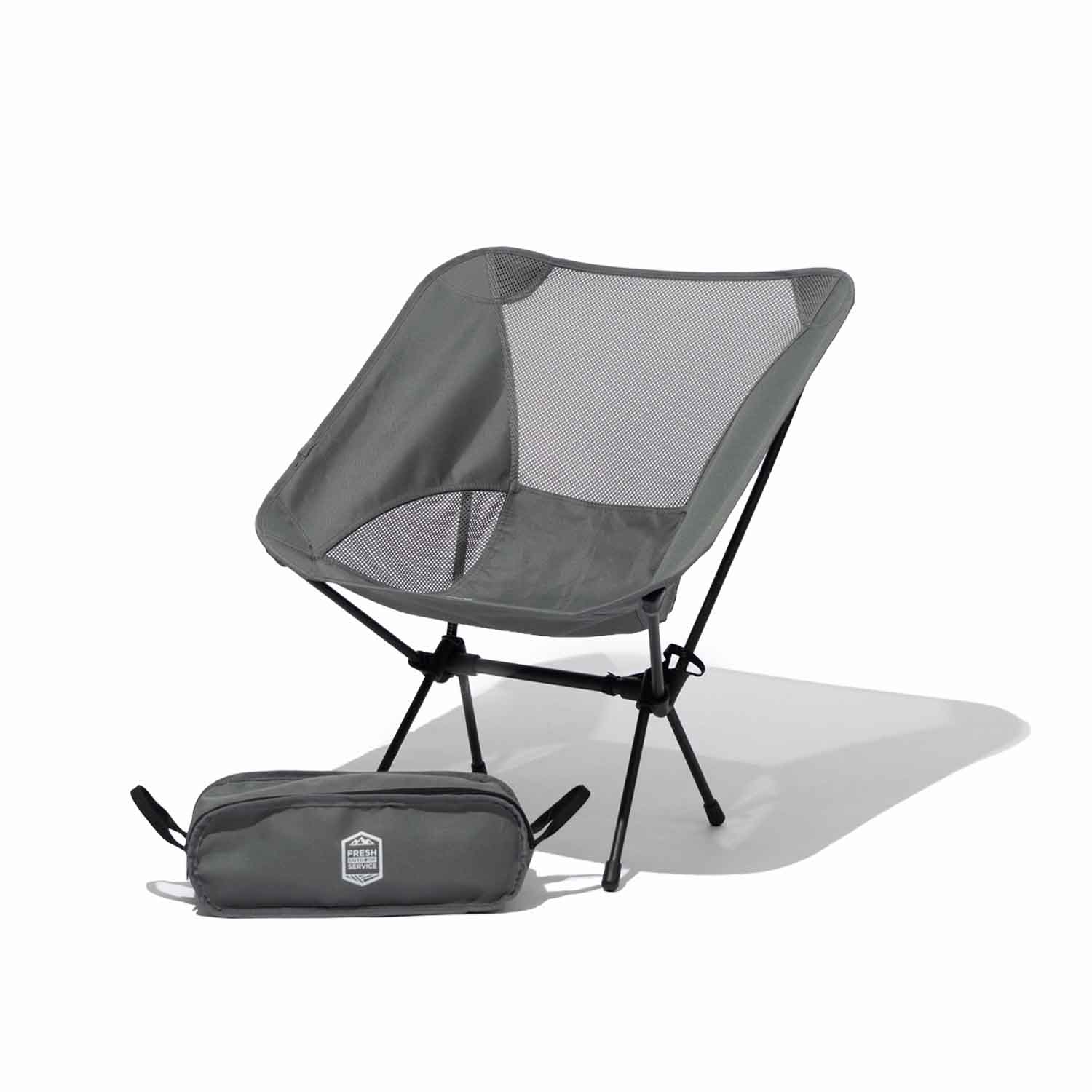 FreshService フレッシュサービス FRESH OUTDOOR SERVICE フレッシュアウトドアサービス COMPACT FOLDING CHAIR コンパクトフォールディングチェア GRAY グレー