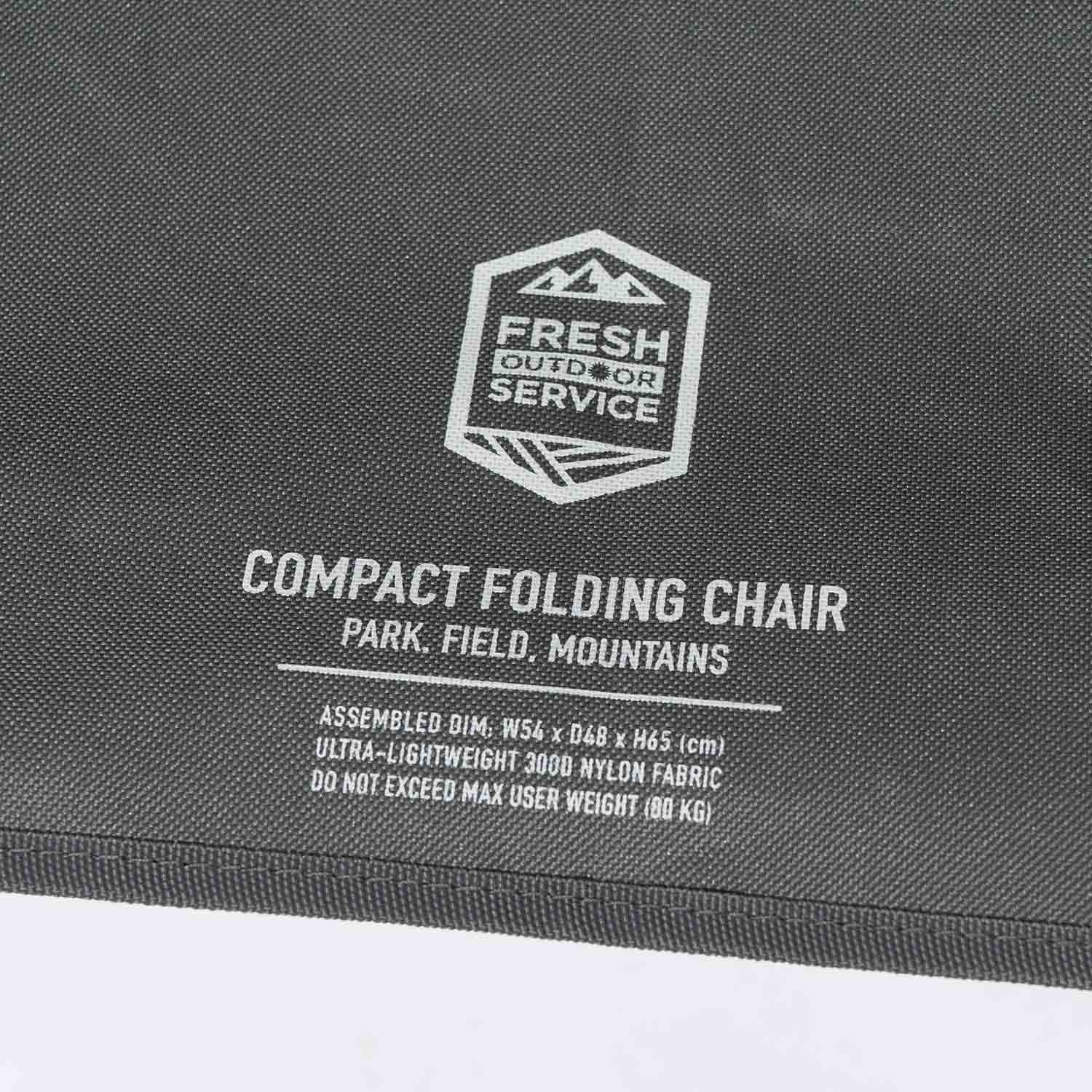 FreshService フレッシュサービス FRESH OUTDOOR SERVICE フレッシュアウトドアサービス COMPACT FOLDING CHAIR コンパクトフォールディングチェア GRAY グレー