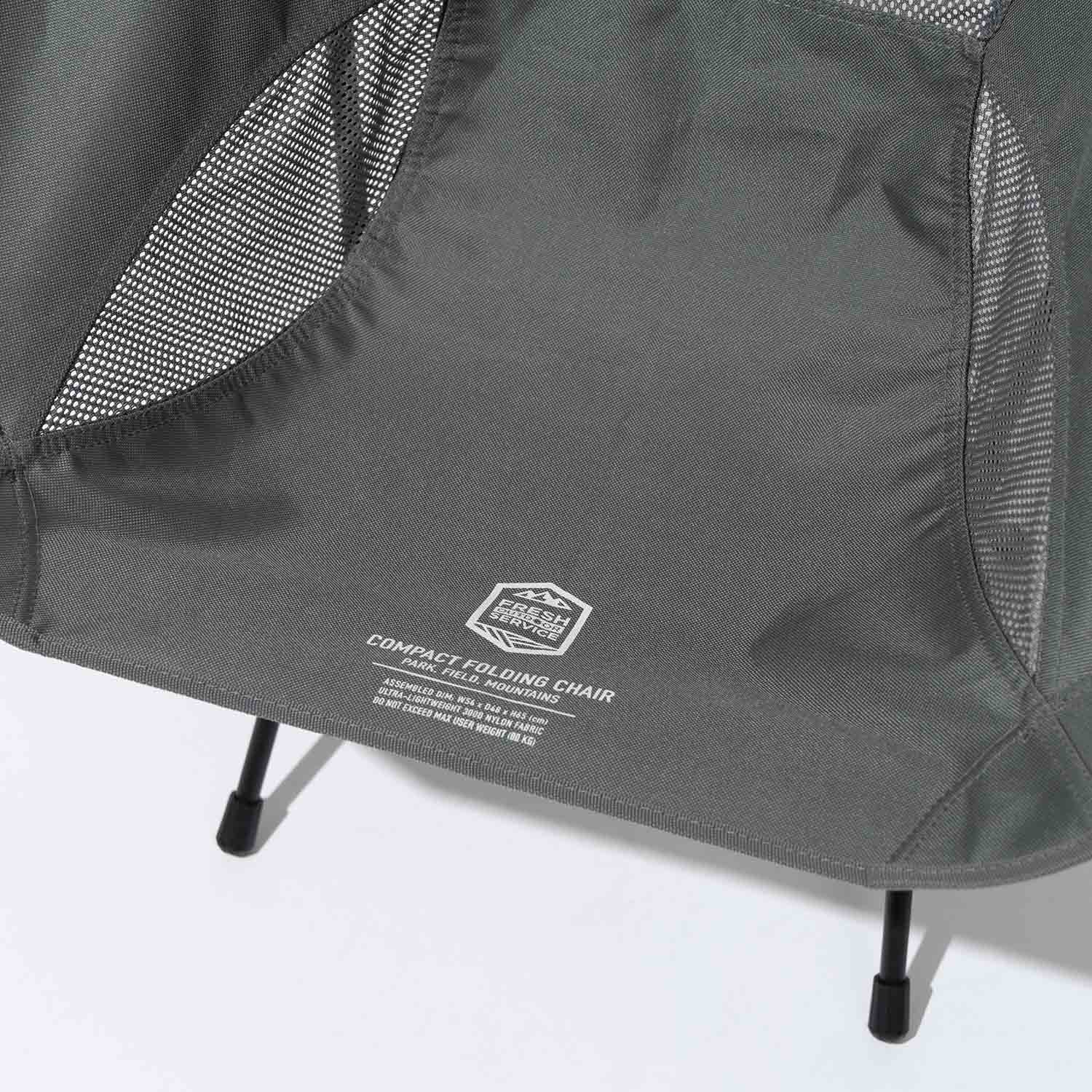 FreshService フレッシュサービス FRESH OUTDOOR SERVICE フレッシュアウトドアサービス COMPACT FOLDING CHAIR コンパクトフォールディングチェア GRAY グレー