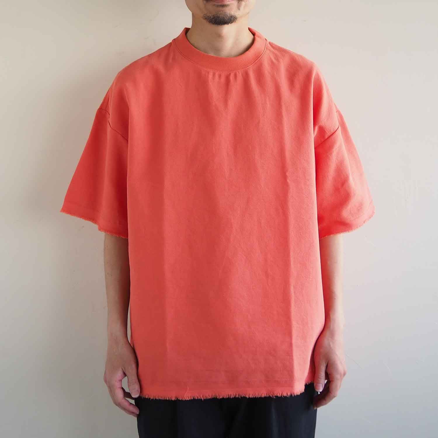 THING FABRICS シングファブリックス TF T-shirt (FRESCA Broad for Towel loom) ハーフスリーブTシャツ フラミンゴ