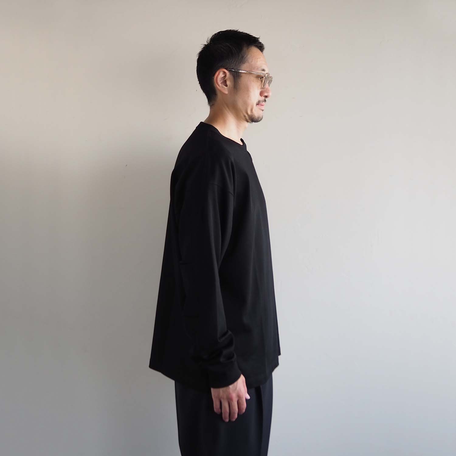 WELLDER ウェルダー Supima Long Sleeve スーピマロングスリーブ ブラック