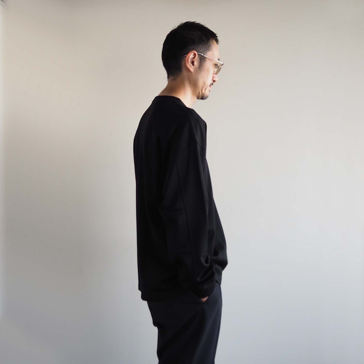 WELLDER ウェルダー Supima Long Sleeve スーピマロングスリーブ ブラック